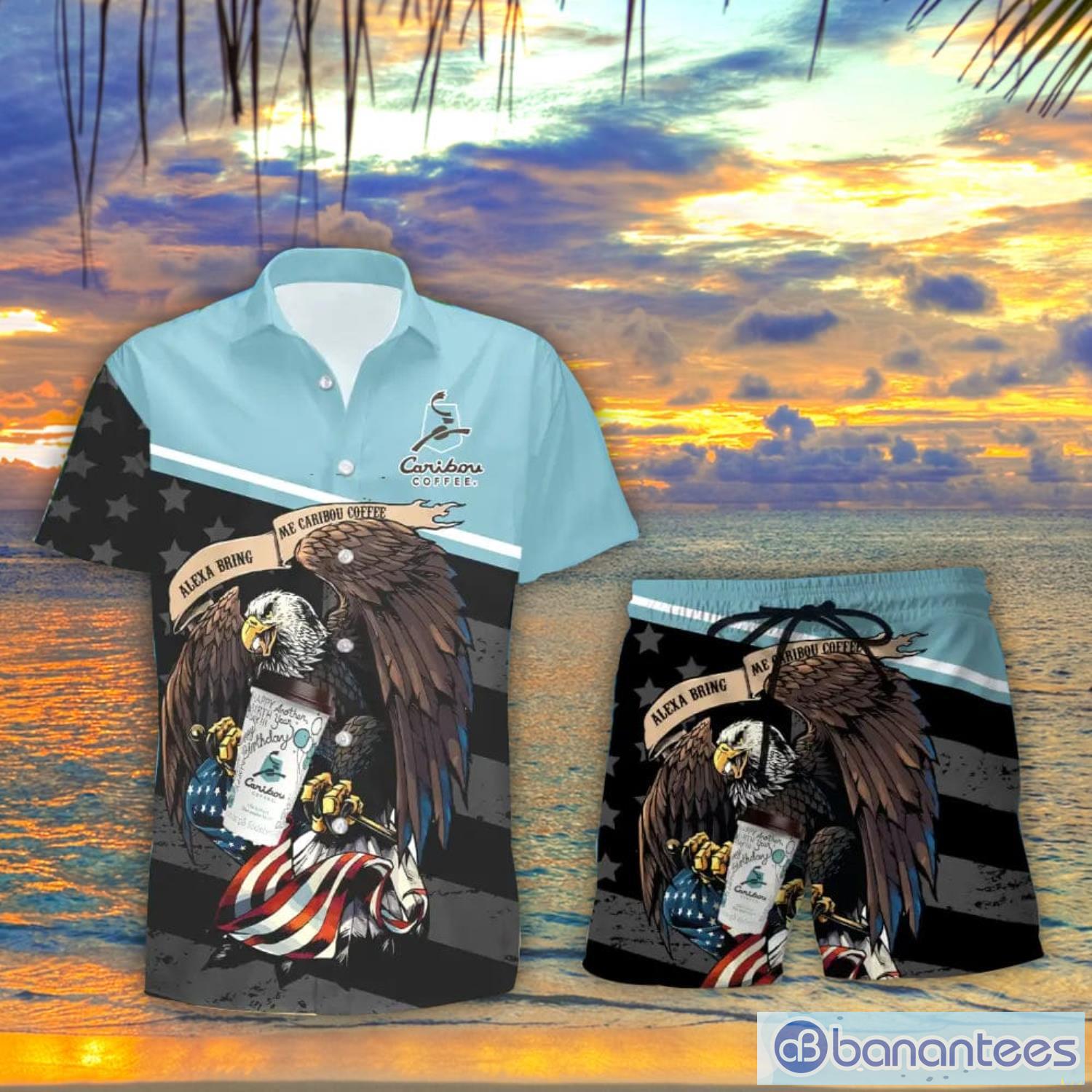 4th Of July Eagles Funny Hawaiian Shirt - Banantees