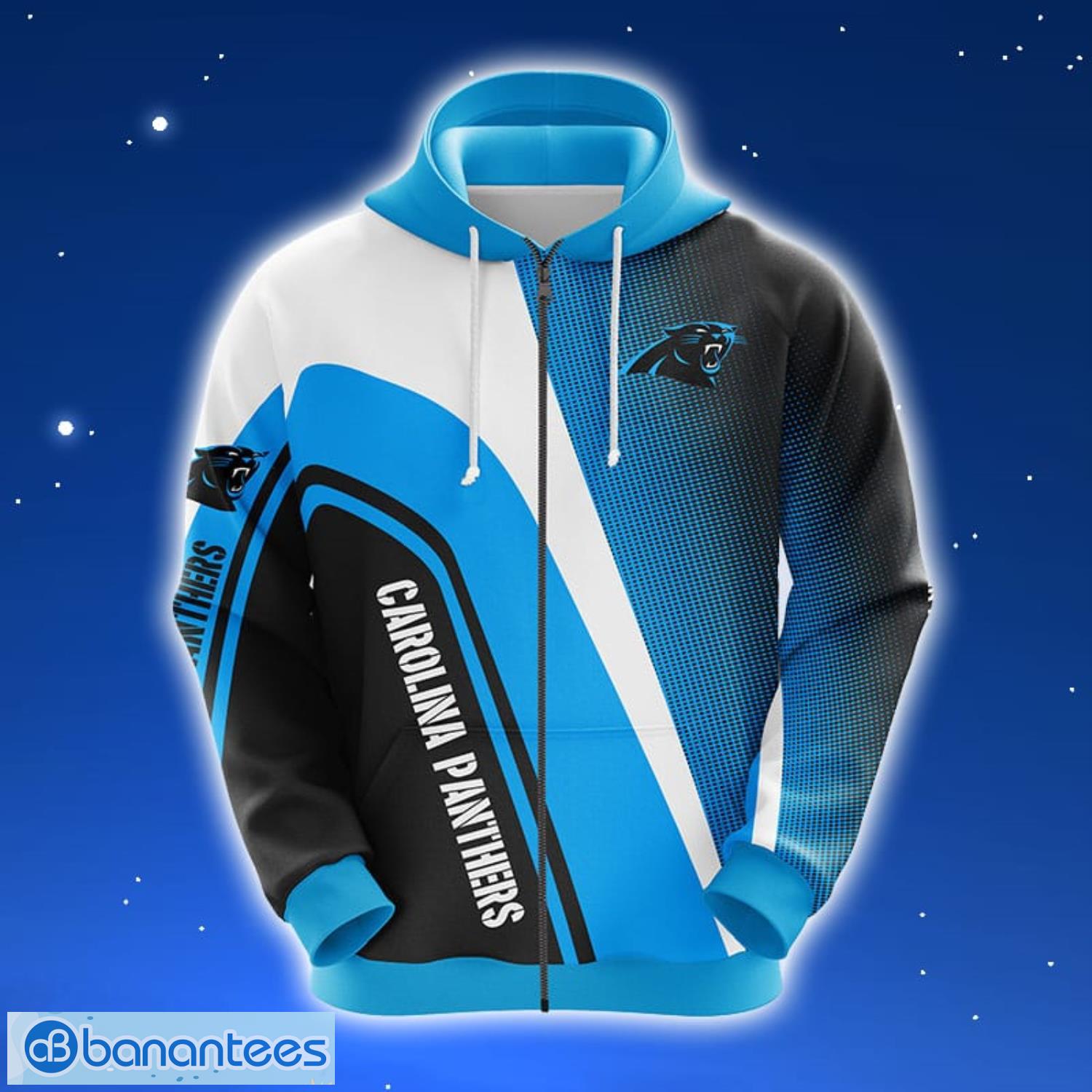 NFL Carolina Panthers Blue 3D Hoodie Zip Hoodie For Men And Women