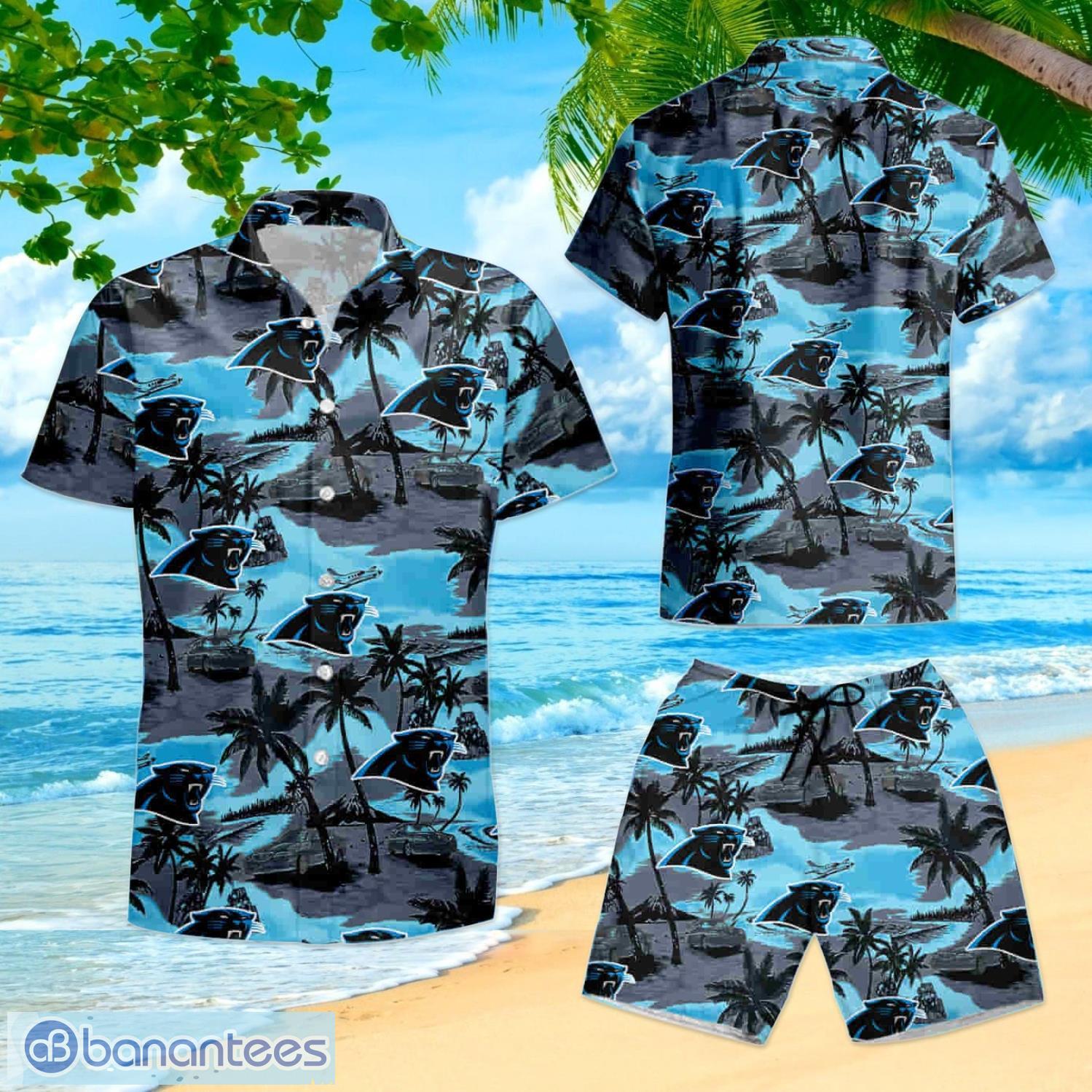 Carolina panthers Summer Short Sleeve Hawaiian Beach Shirt