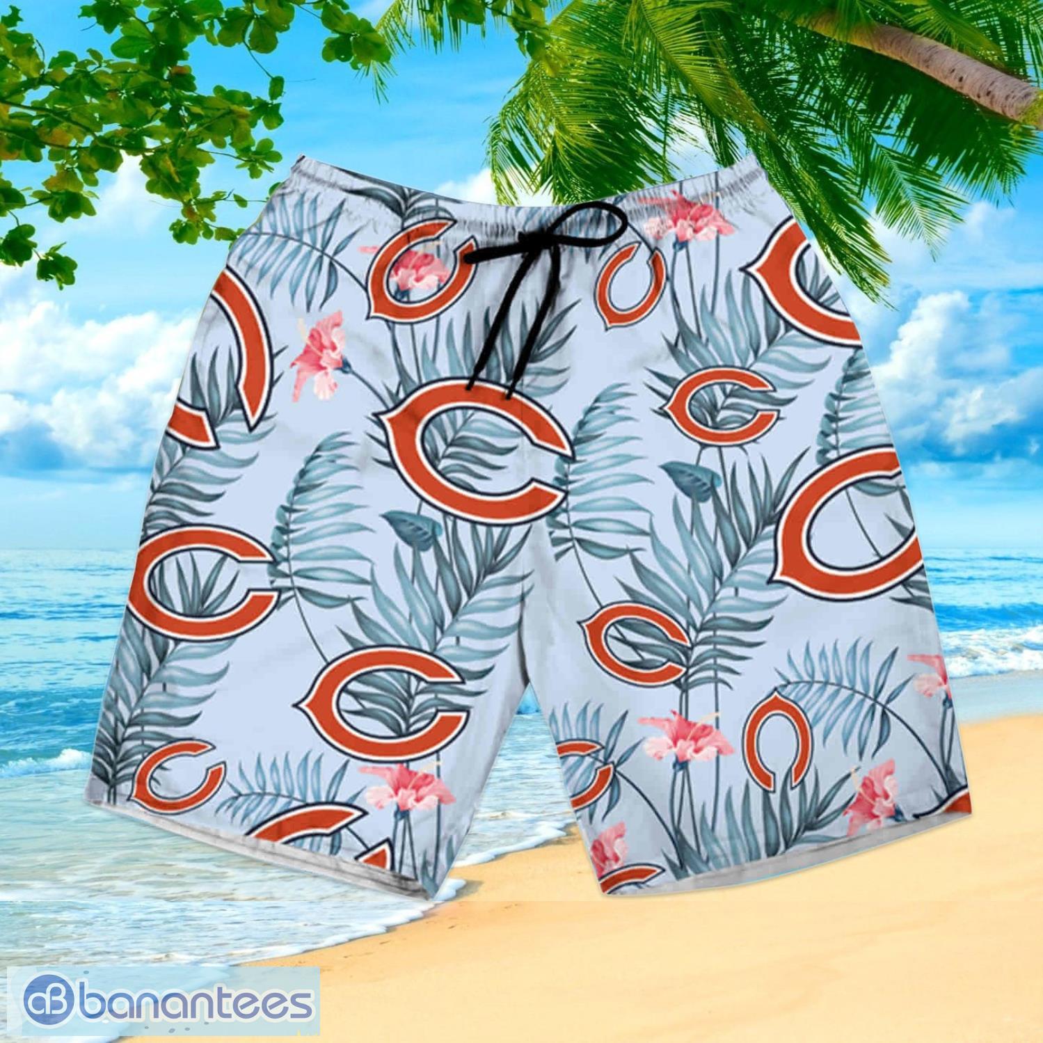 Chicago Bears Tropical Hawaiian Shirt And Shorts Summer Beach Set