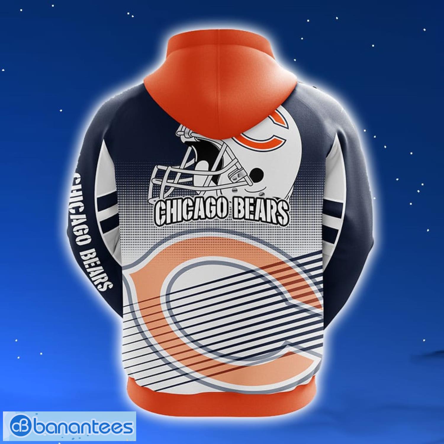 Chicago Bears Hoodie 3D new simple graphic gift for all in orange 