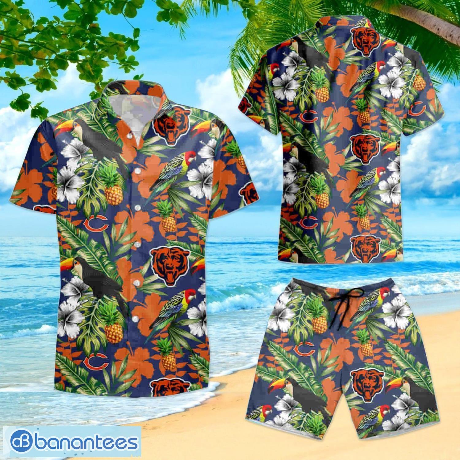 Chicago Bears NFL Custom Name Hawaiian Shirt Summer Shirt - Banantees