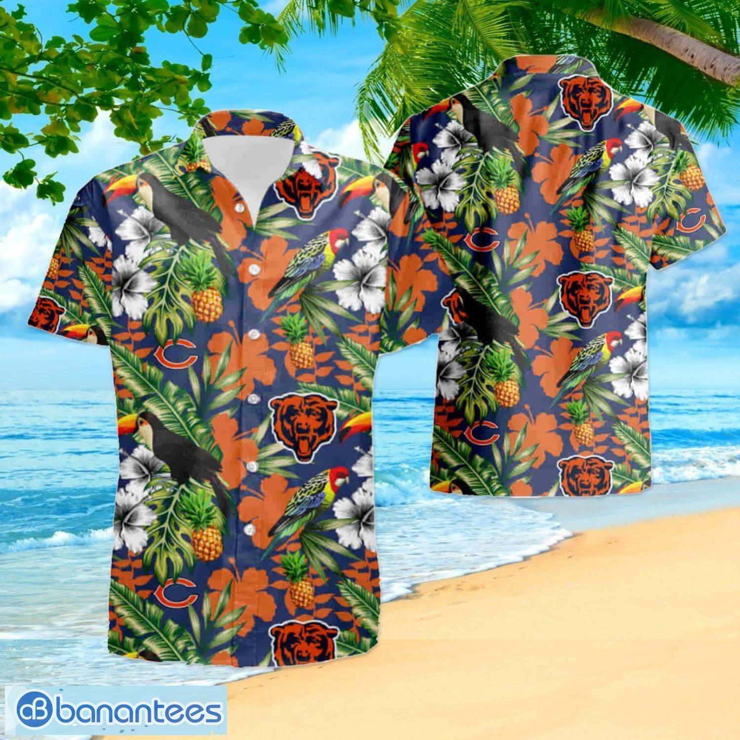 Nfl Chicago Bears Vintage Summer Hawaiian Shirt And Shorts - Banantees