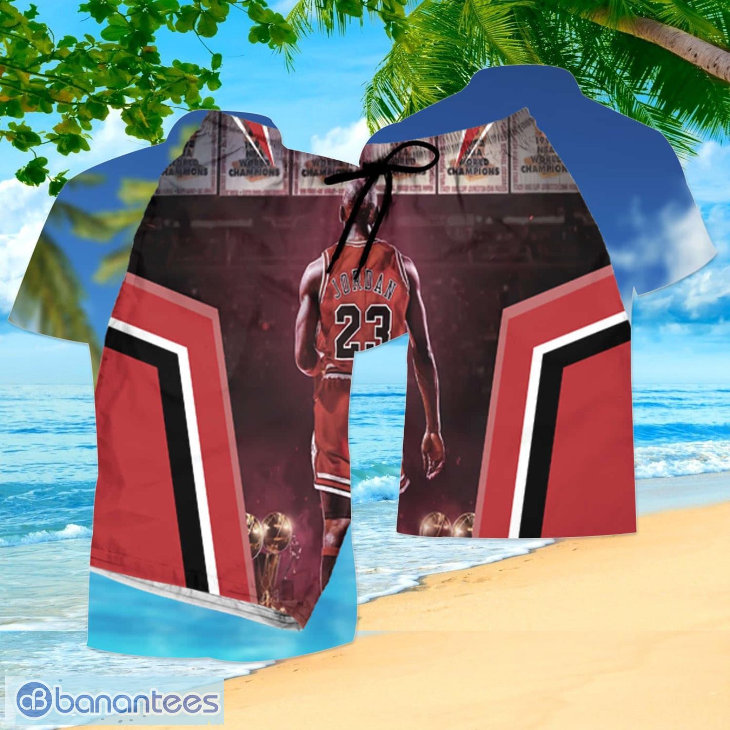Chicago Bulls Michael Jordan Nba Summer Hawaiian Shirt And Short