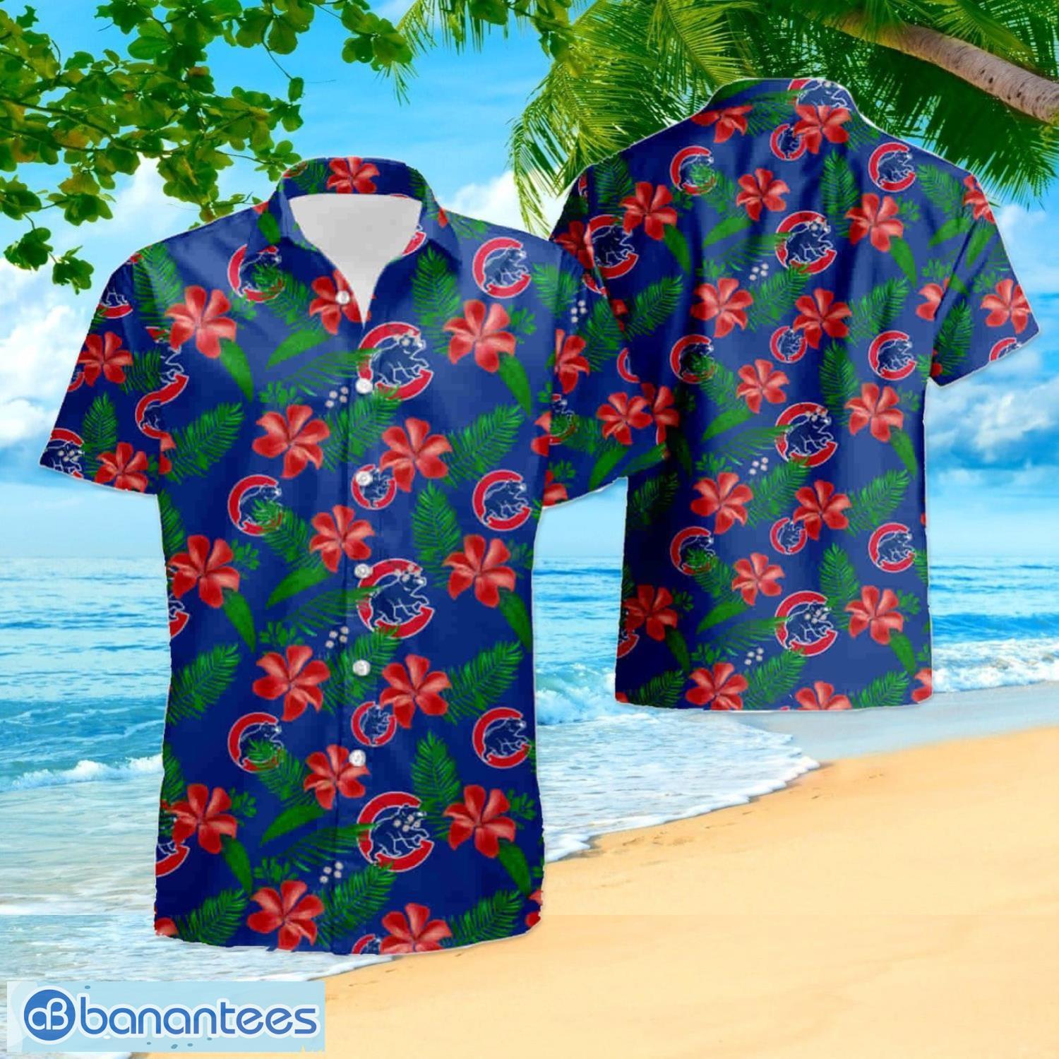 Chicago Cubs Hawaiian Shirt And Shorts Tropical Flower Happy Summer Gift  For Fans - Banantees