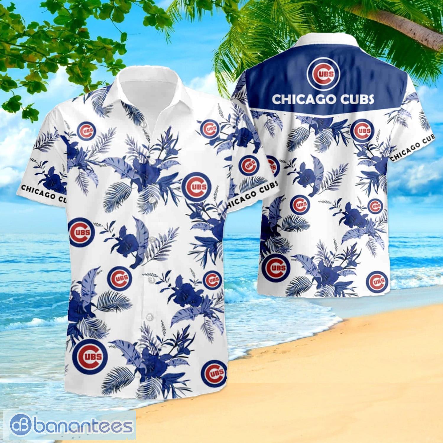 Custom Name Chicago Cubs White Navy 3D Polo Shirt For Fans