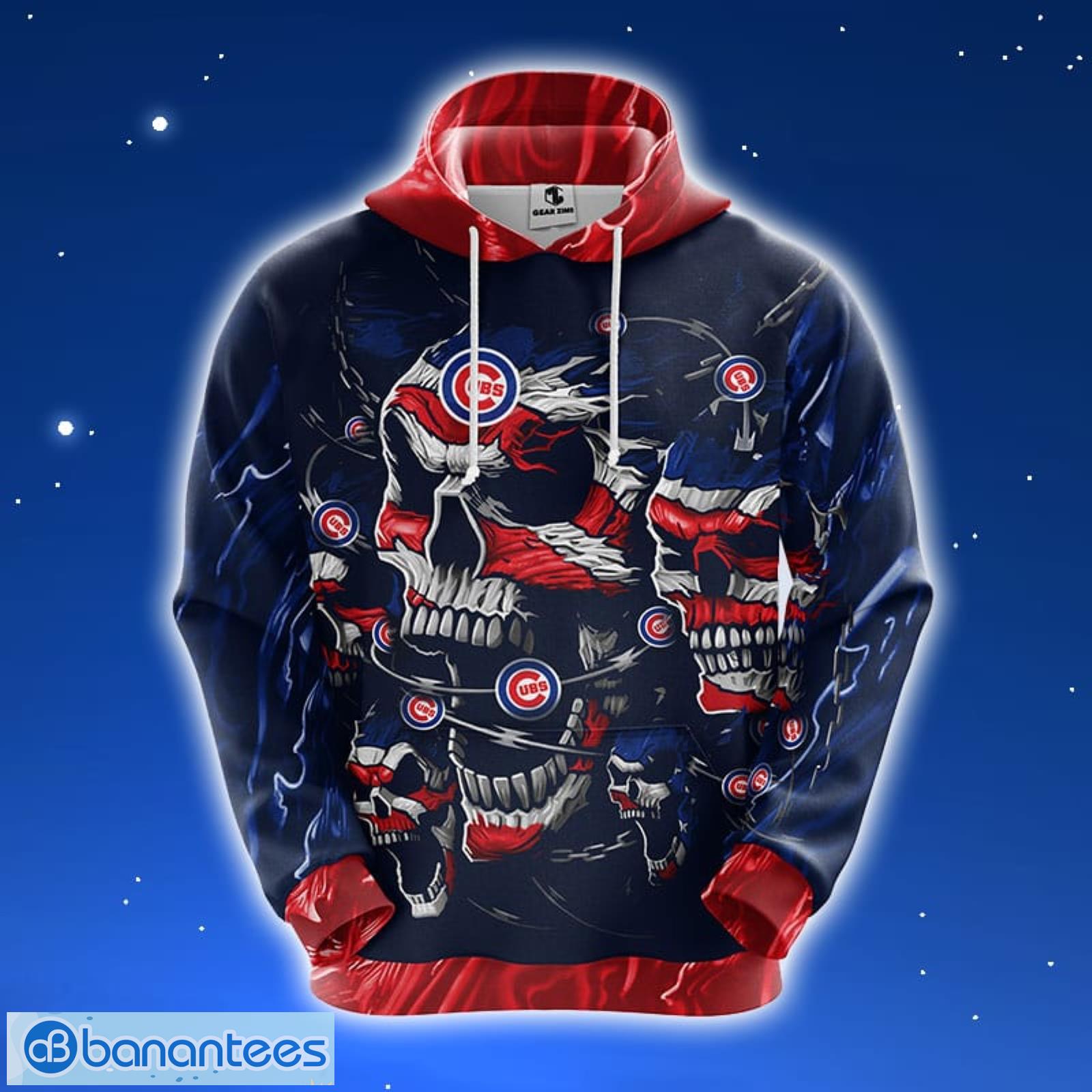 Chicago Cubs MLB Skull Funny Red 3D Hoodie Zip Hoodie For Men And Women  Sport Gift - Banantees