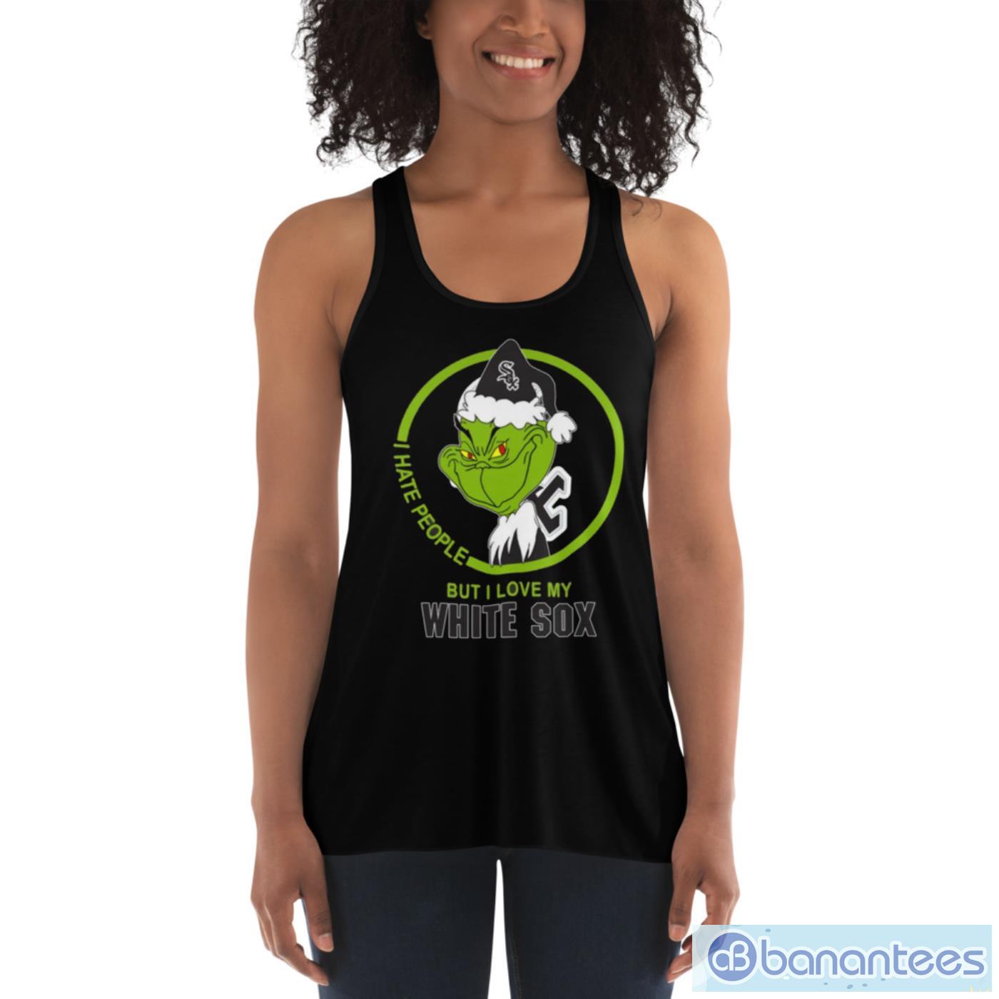 chicago white sox mlb grinch i hate people but i love my favorite baseball team t shirt 3 image Chicago White Sox MLB Grinch I Hate People But I Love My Favorite Baseball Team T Shirt Product Photo