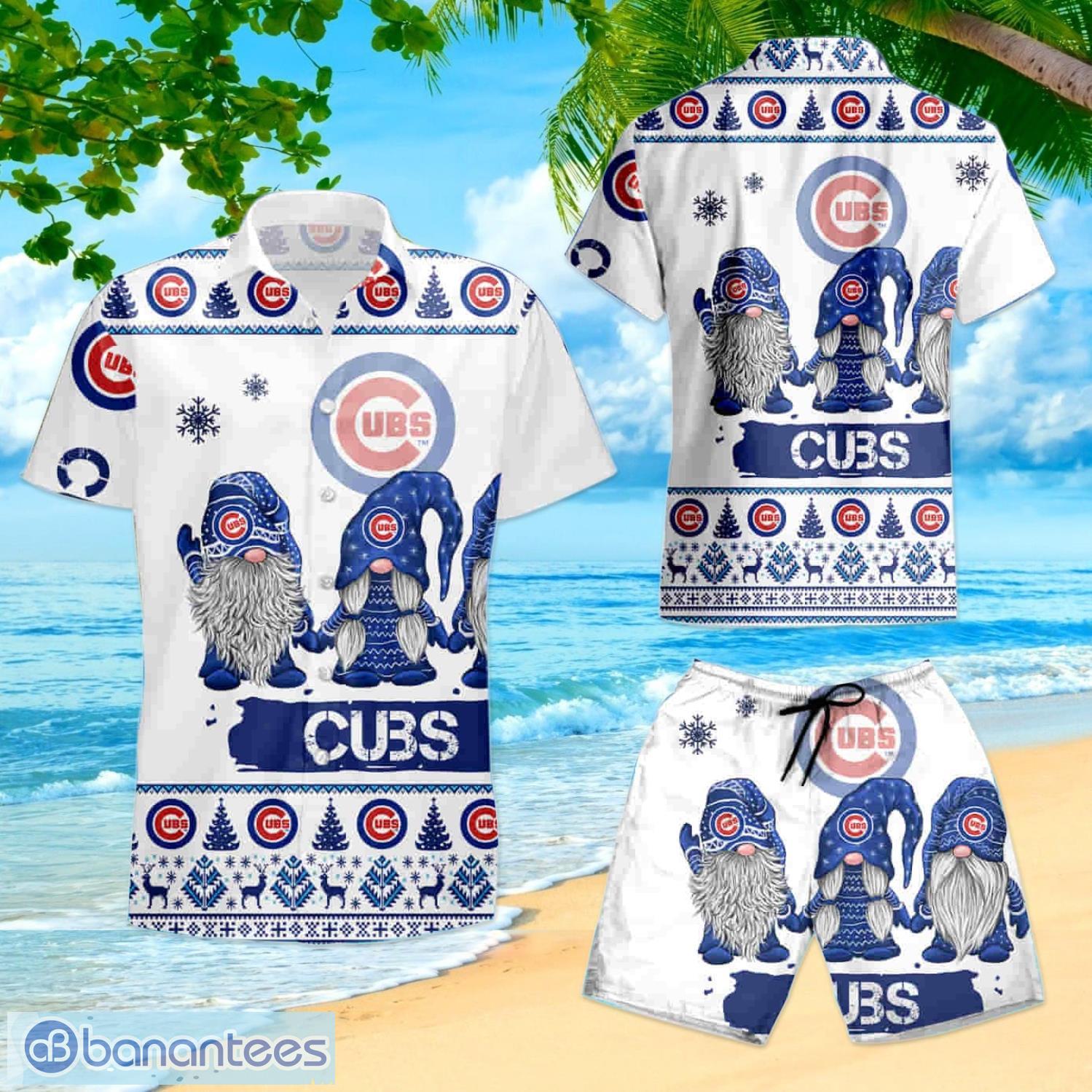 Christmas Gnomes Chicago Cubs Ugly Sweatshirt Christmas 3D Summer Hawaiian  Shirt And Short