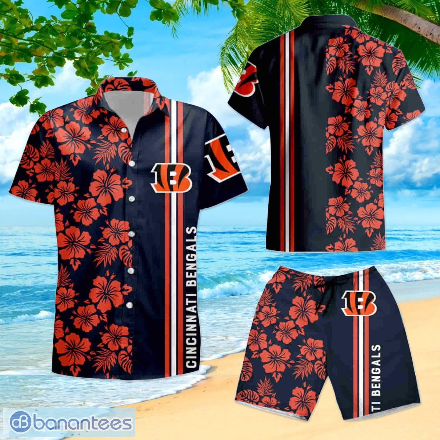 Cincinnati Bengals Logo Pattern Short Sleeves Hawaiian Shirt Gift