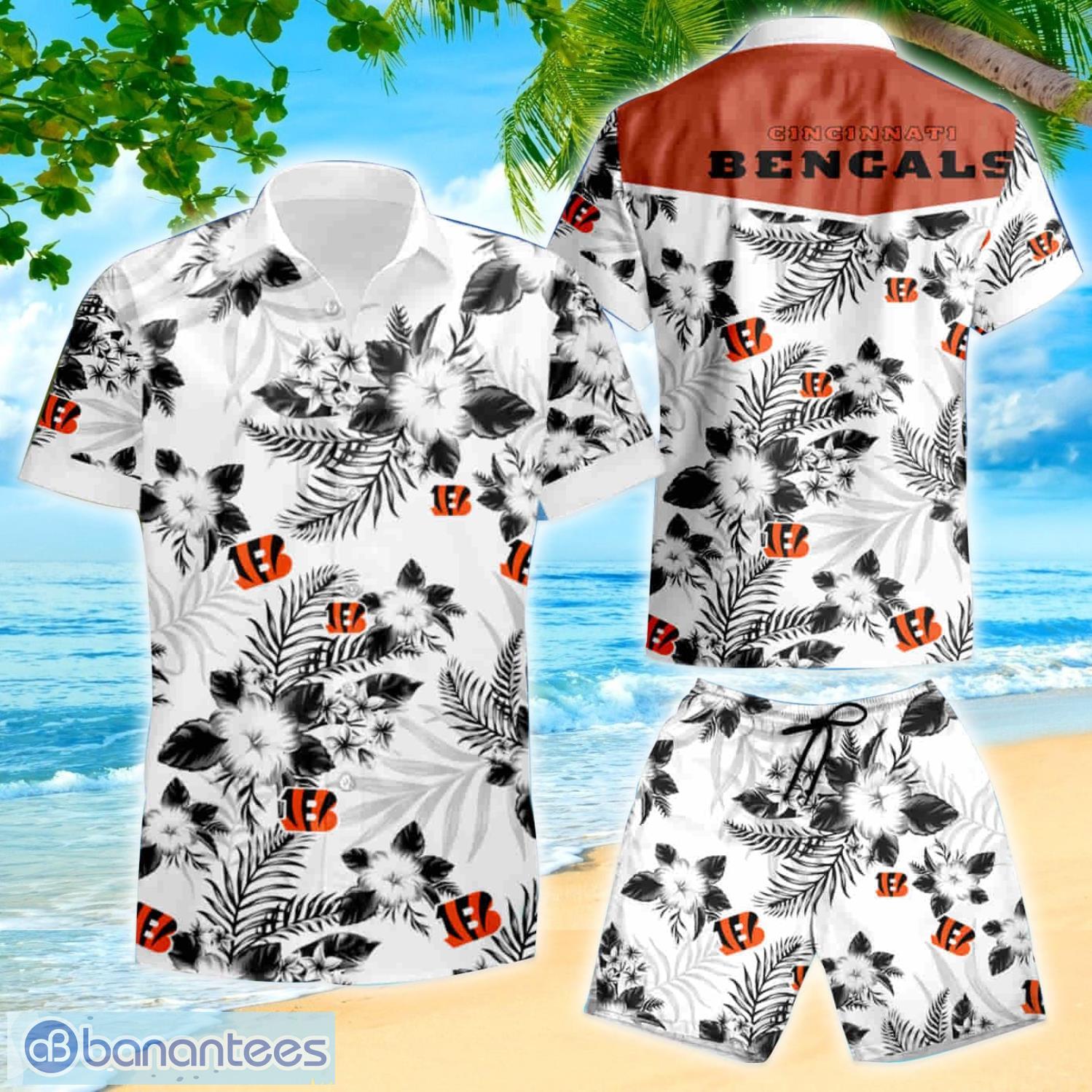 Cincinnati Bengals Cannabis Black Hawaiian Shirt And Shorts Happy Summer  Gift For Fans - Banantees