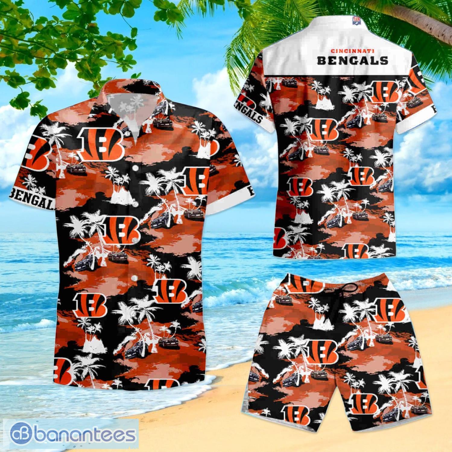 Cincinnati Bengals Cannabis Black Hawaiian Shirt And Shorts Happy Summer  Gift For Fans - Banantees