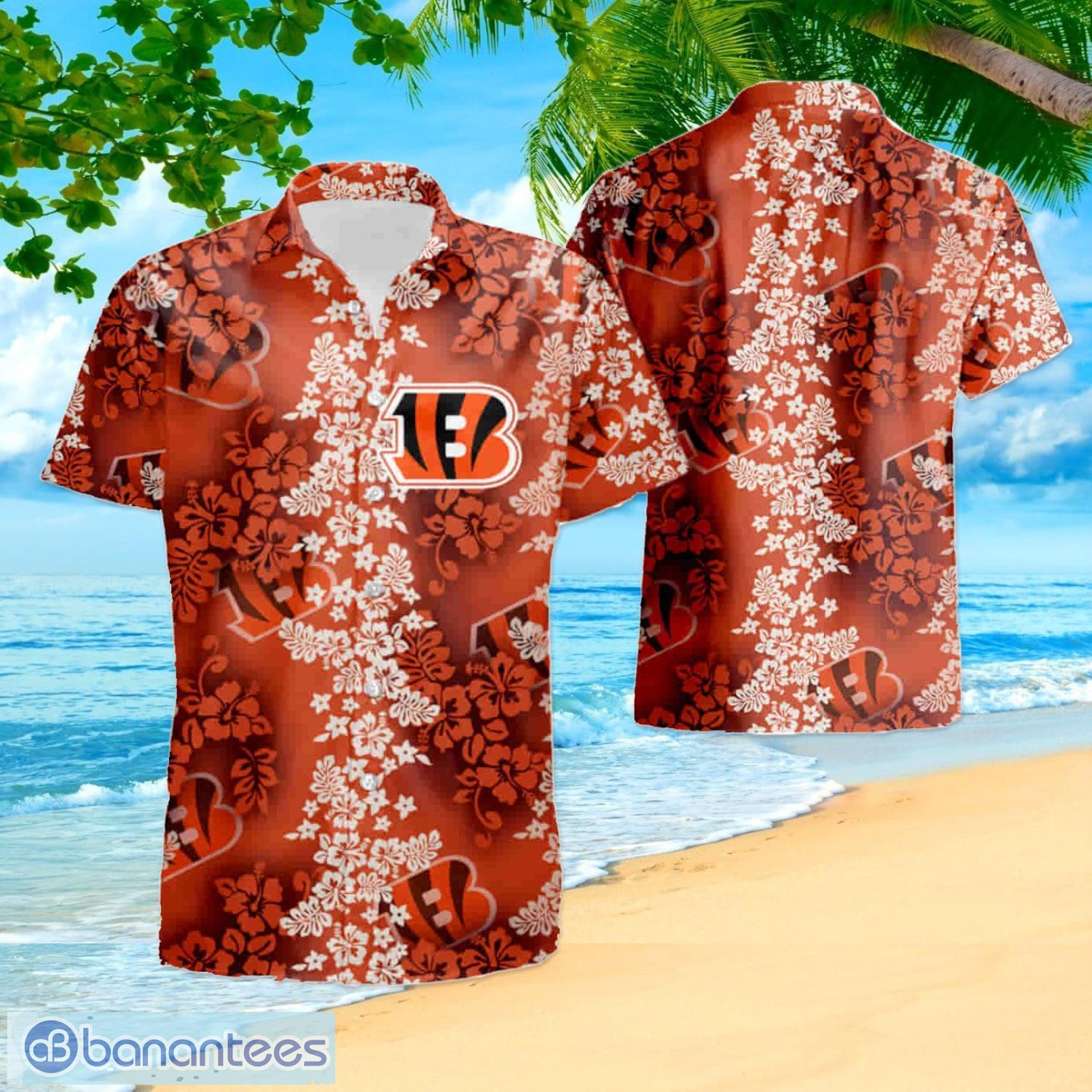 Cincinnati Bengals Hibiscus Flowers Hawaiian Shirt Gift Summer