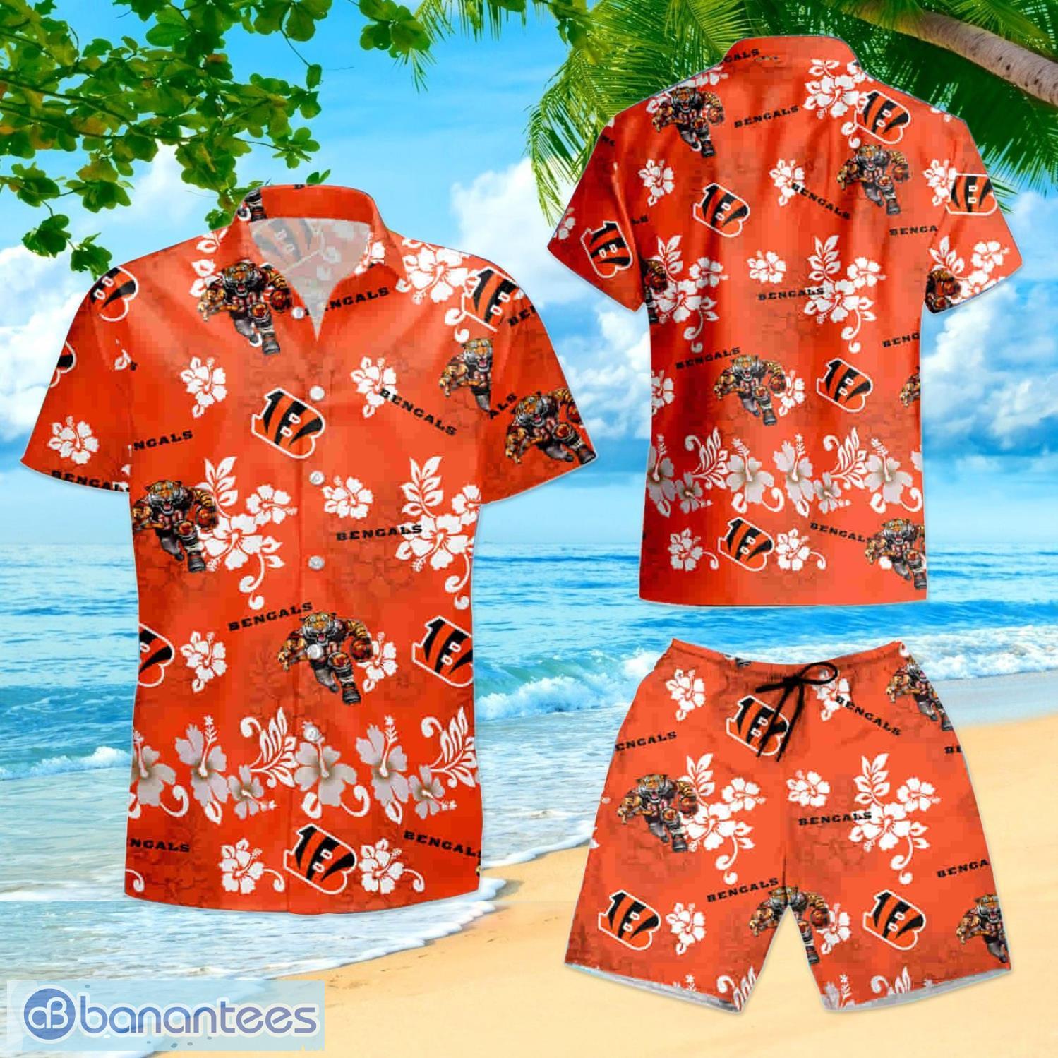 New Cincinnati Bengals Tropical Zip Polo Shirt And Short