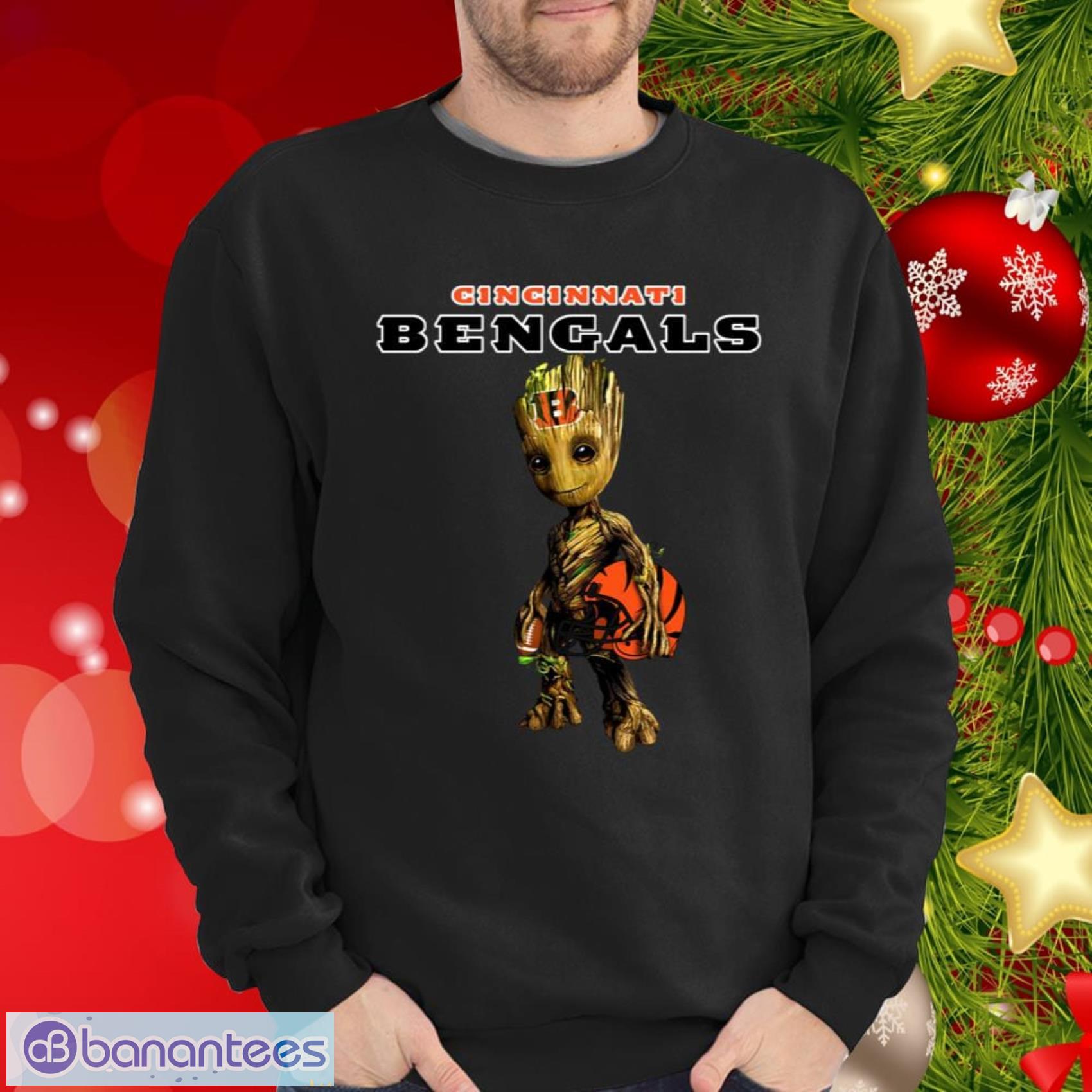 Cincinnati Bengals NFL Football Groot Marvel Guardians Of The Galaxy T Shirt  - Banantees