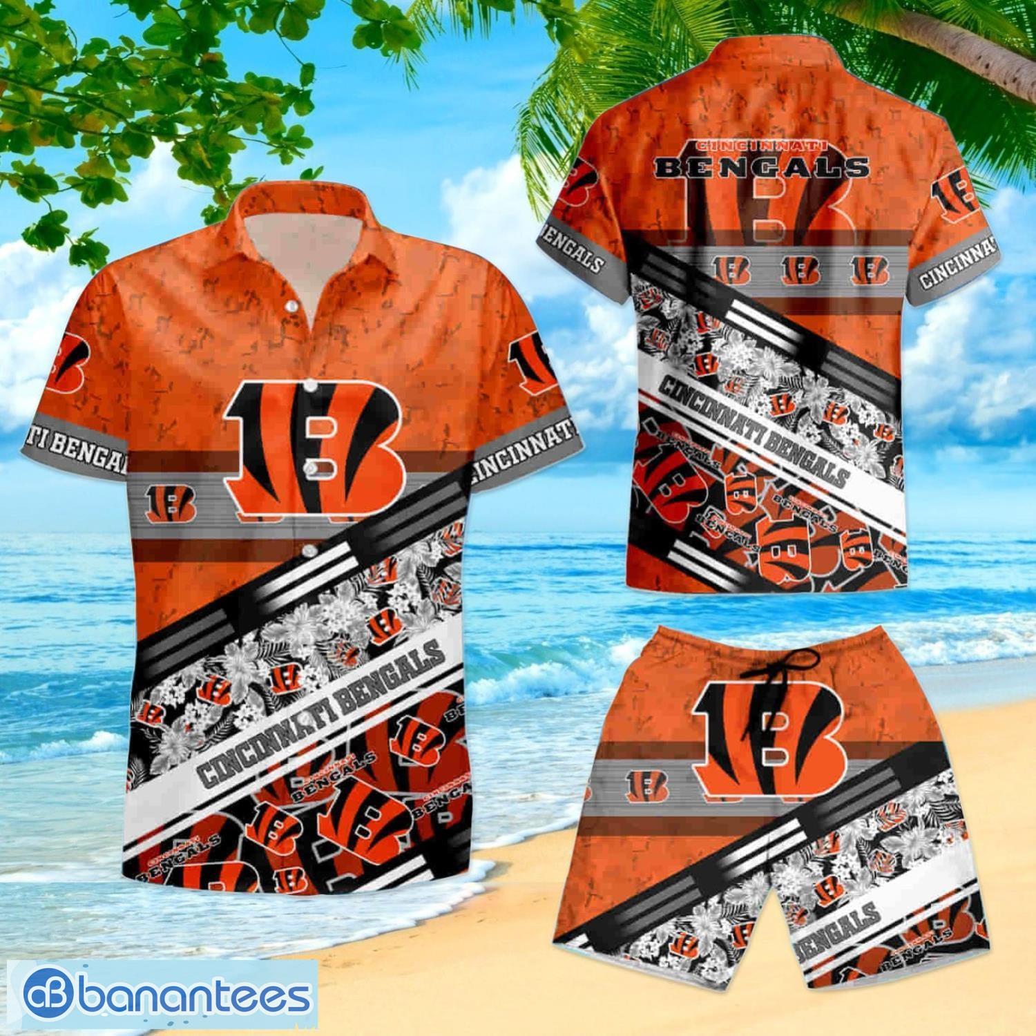 Cincinnati Bengals Custom Name NFL Hawaiian Shirt And Shorts Gift