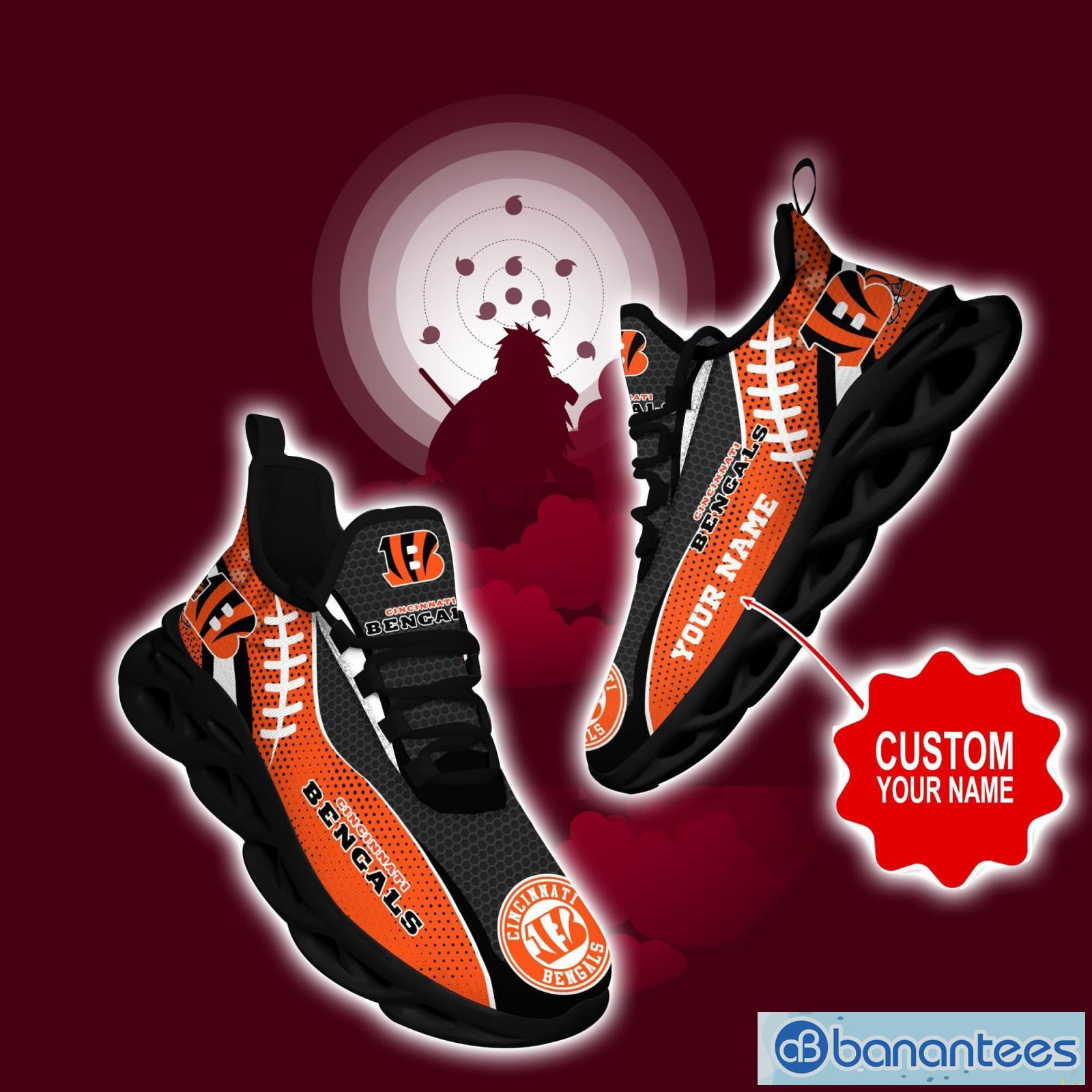 Cincinnati Bengals Nfl White And Black Max Soul Sneakers Sport Shoes -  Banantees