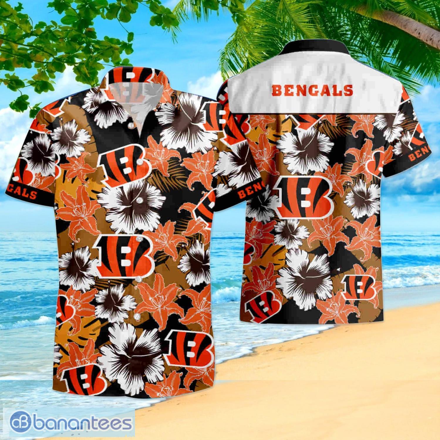 Cincinnati Bengals Custom Name NFL Hawaiian Shirt And Shorts Gift For Men  And Women Fans - Banantees