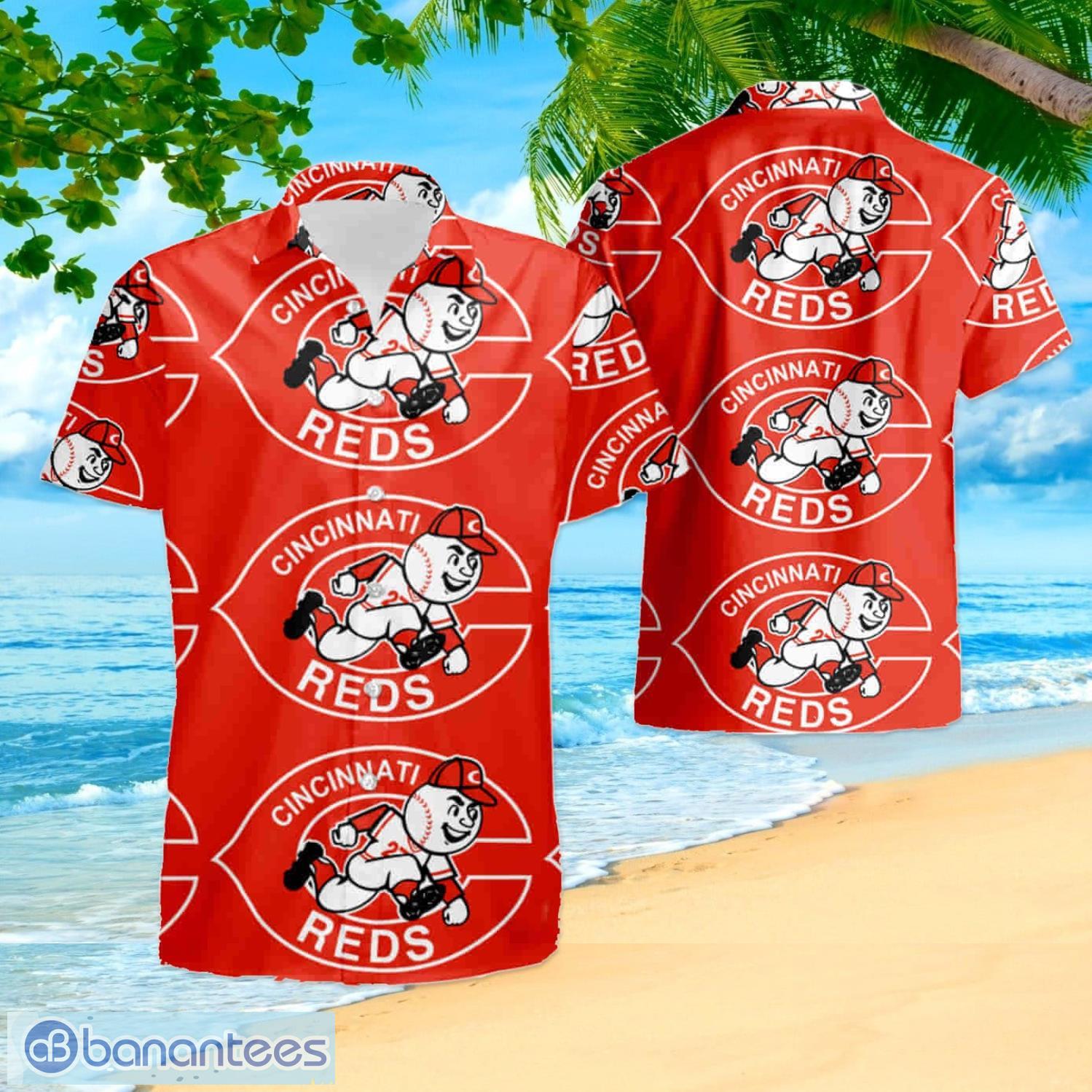 MLB Cincinnati Reds Logo Hot Hawaiian Shirt Gift For Men And Women Color  White - Banantees