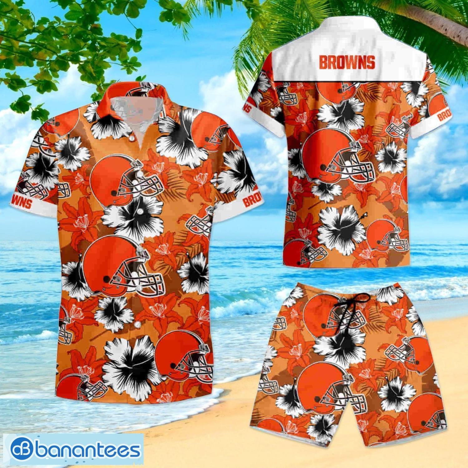 Cleveland Browns For Grandparent Summer Gift Hawaiian Shirt And Shorts -  Banantees