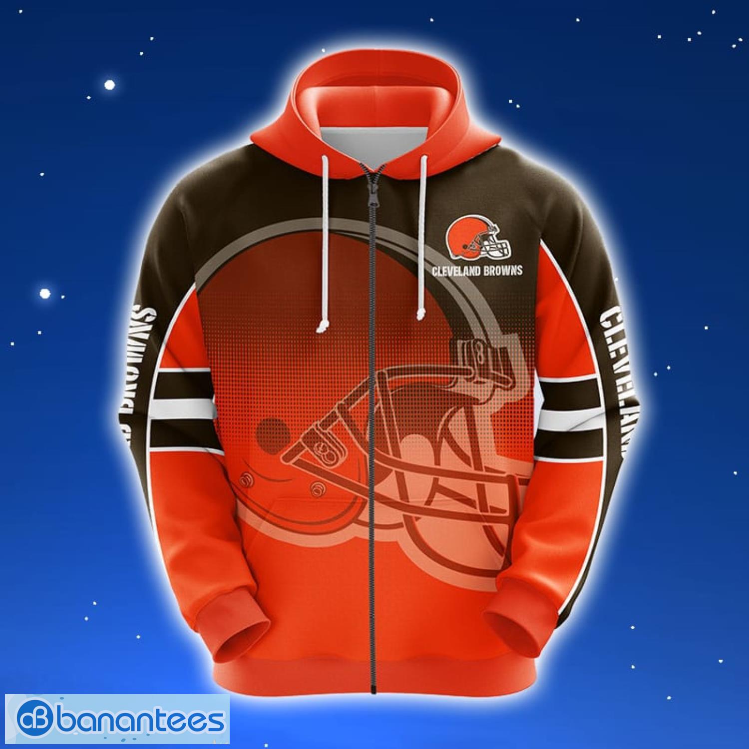 Cleveland Browns NFL Orange 3D Hoodie Zip Hoodie For Men And Women Sport  Gift - Banantees