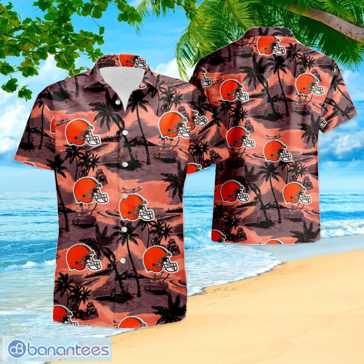 Cleveland Browns Nfl Tommy Bahama Hawaiian Shirt And Shorts Happy