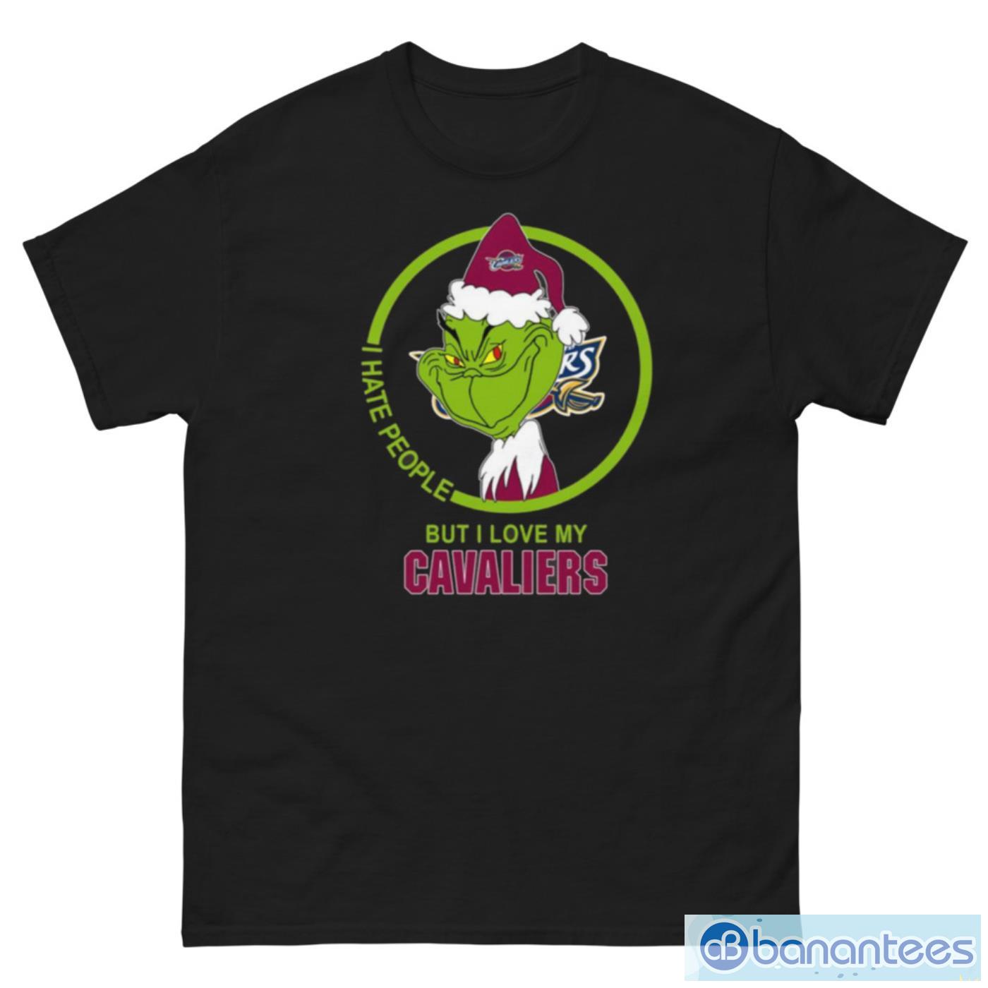 Cleveland Cavaliers NBA Christmas Grinch I Hate People But I Love My Favorite Basketball Team T Shirt - G500 Men’s Classic Tee