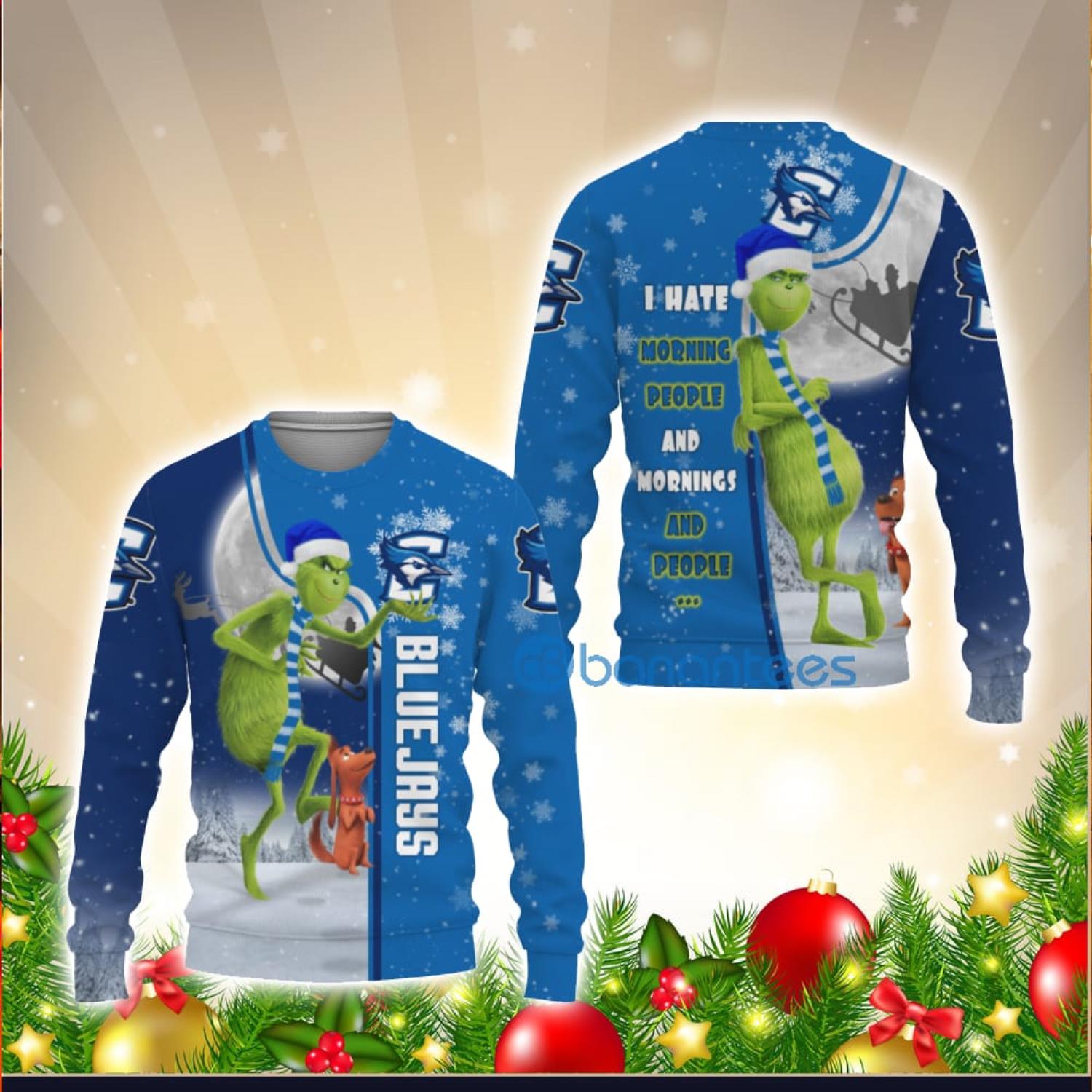 Toronto Blue Jays Basic Pattern Ugly Christmas Sweater - Banantees