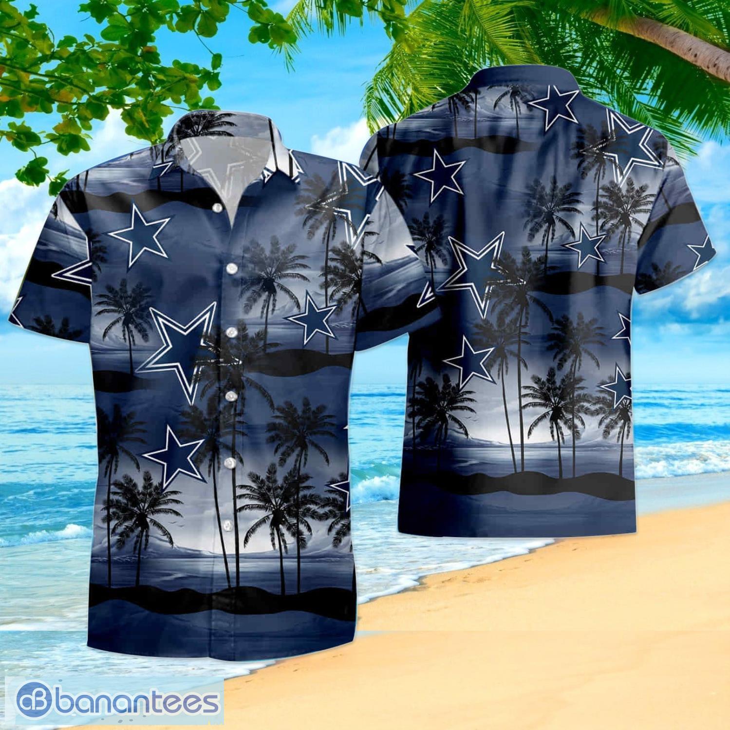 Custom Name Dallas Cowboys Hawaiian Shirt tropical island Gift For