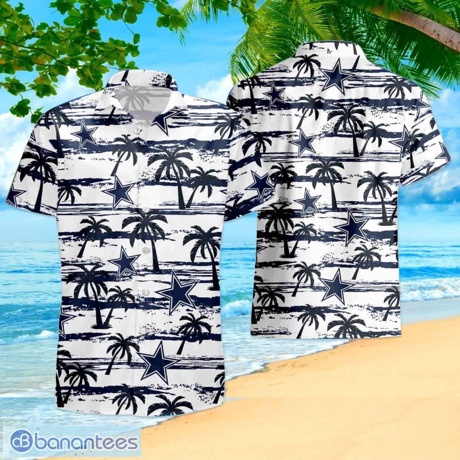 NFL Dallas Cowboys Big Logo Hawaiian Summer Beach Shirt Full Print -  Banantees