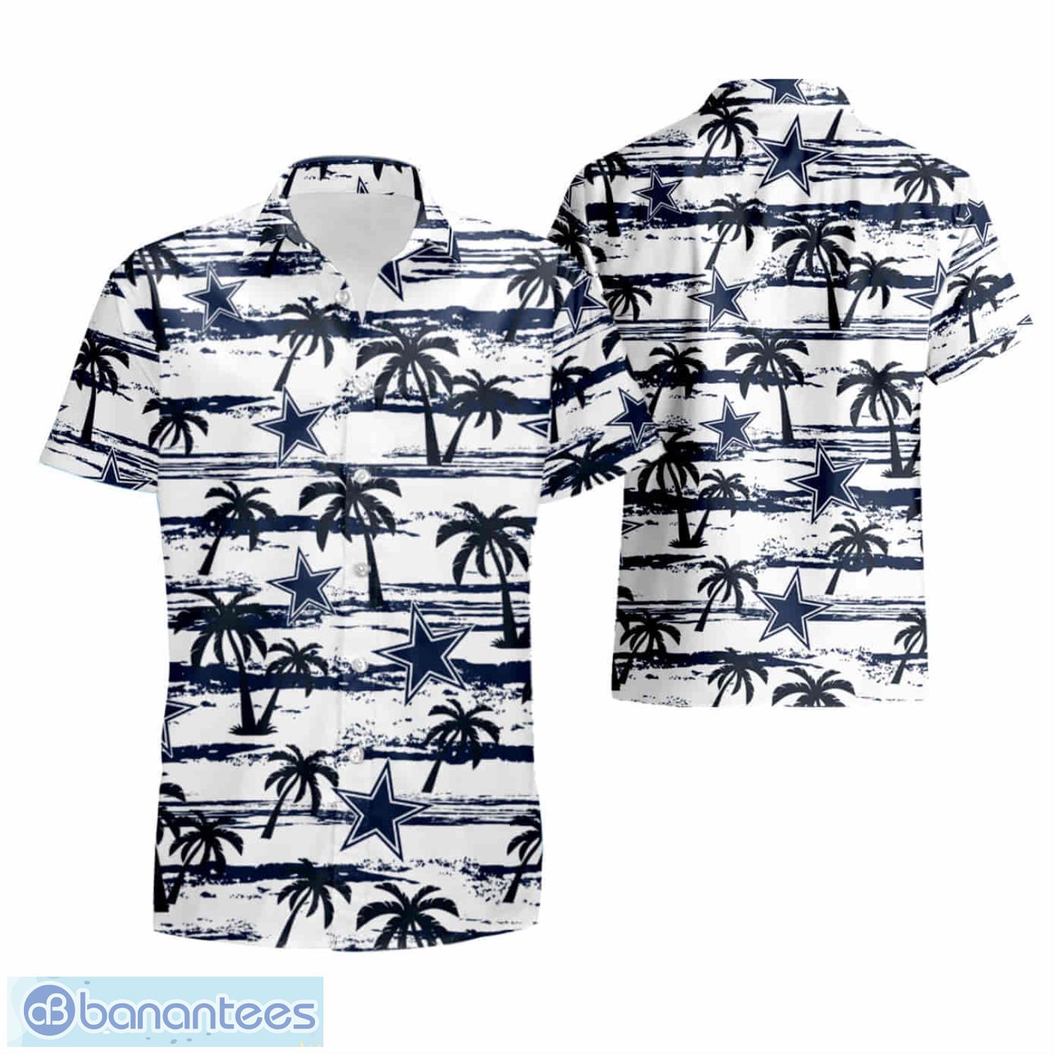 NFL Dallas Cowboys Tropical Flower Button Up Shirt Short Sleeve Hawaiian  Shirt - Banantees