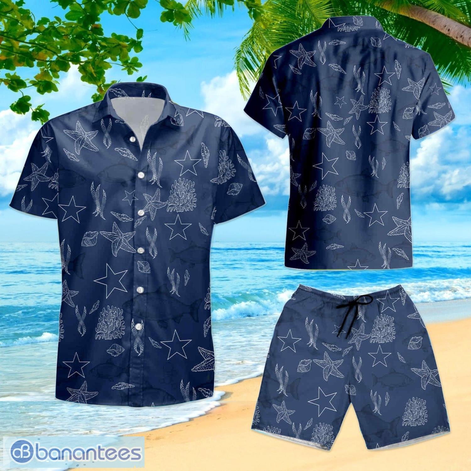 Dallas Cowboys NFL Flower 3D Hawaiian Shirt And Short For Fans - Banantees