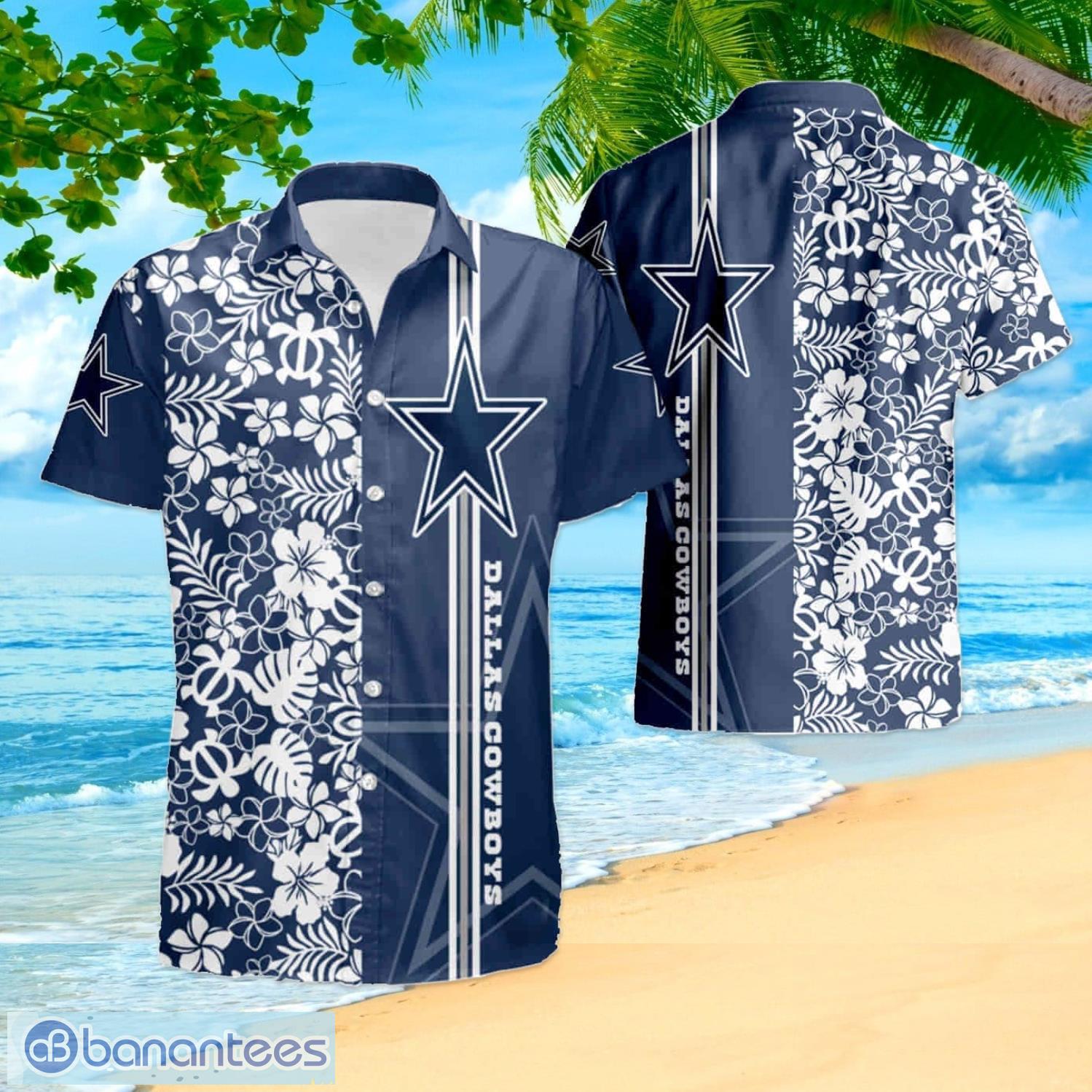 Gift For Fans Dallas Cowboys Palm Tree Pattern 3D Hawaiian Shirt