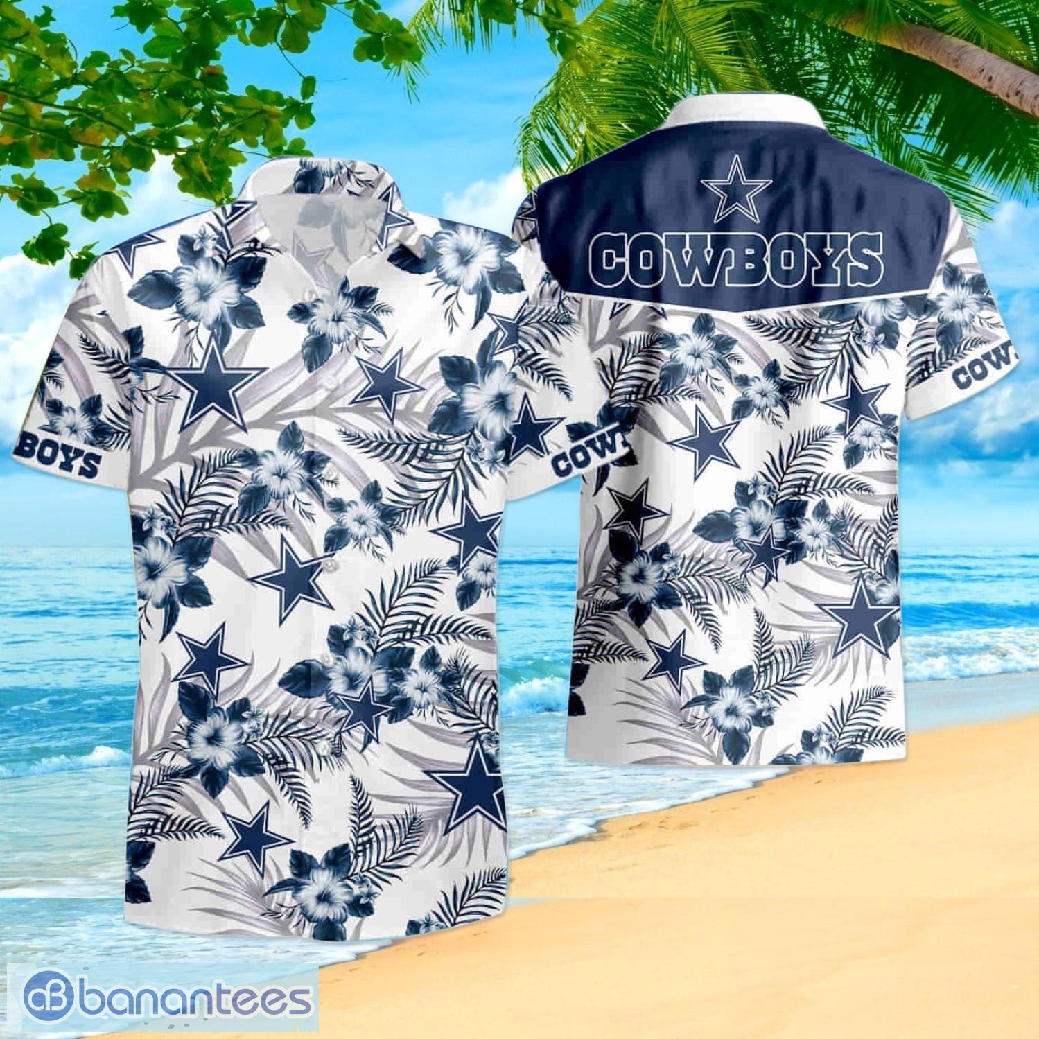 Dallas Cowboys NFL Flower 3D Hawaiian Shirt And Short For Fans - Banantees