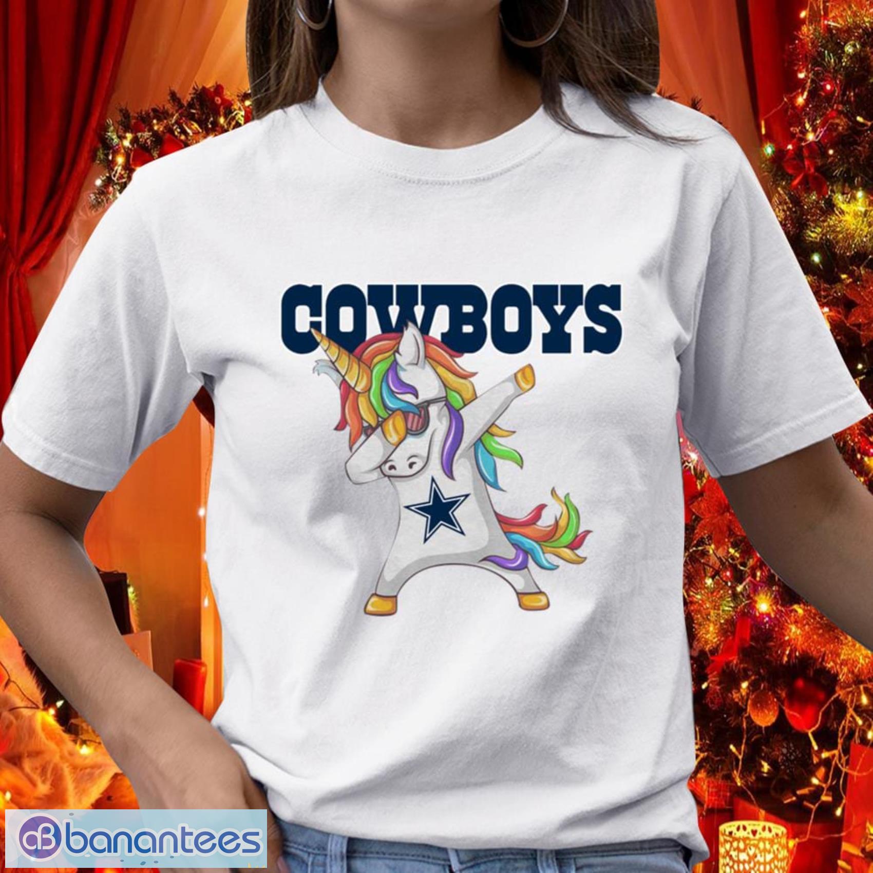 Dallas Cowboys NFL Football Funny Unicorn Dabbing Sports T Shirt - Banantees