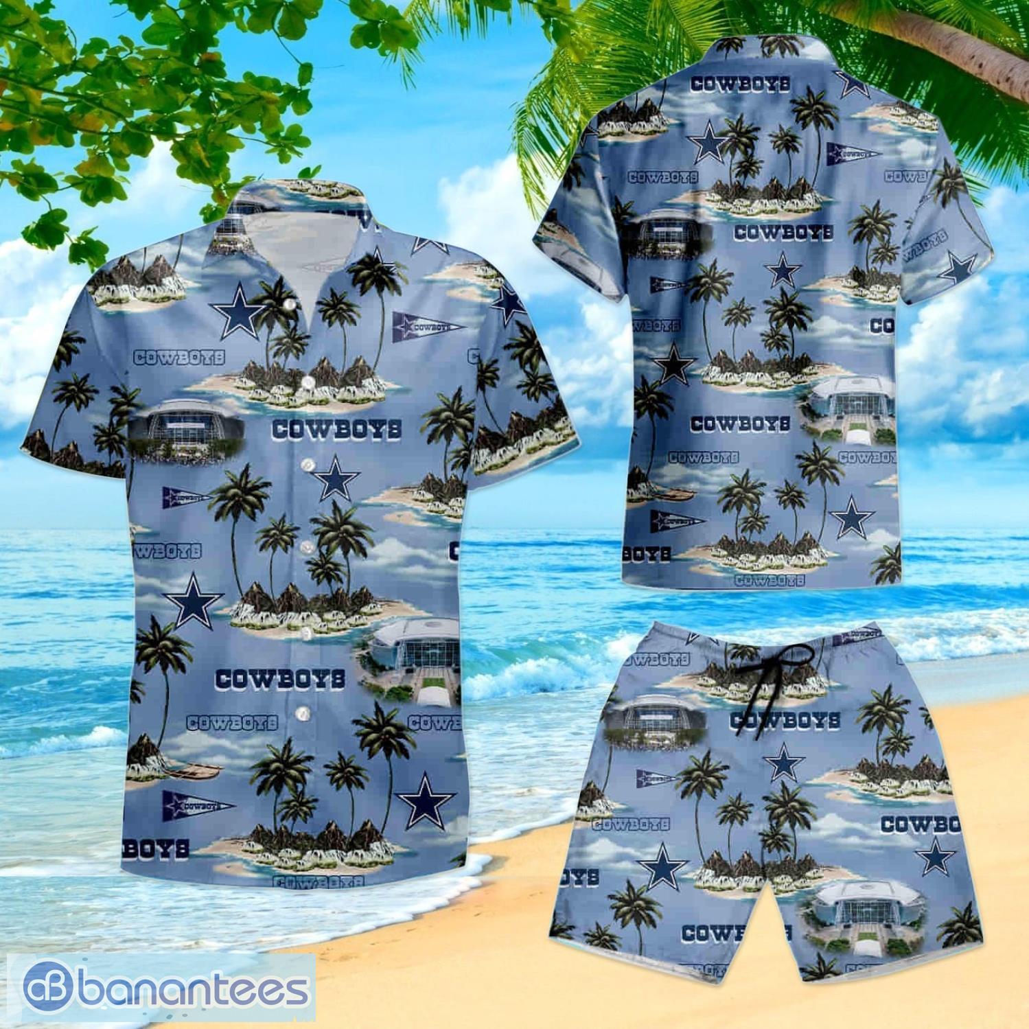 Dallas Cowboys NFL Graphic Tropical Pattern Style Summer 3D Hawaiian Shirt  And Shorts For Men And Women Gift Fans - Banantees