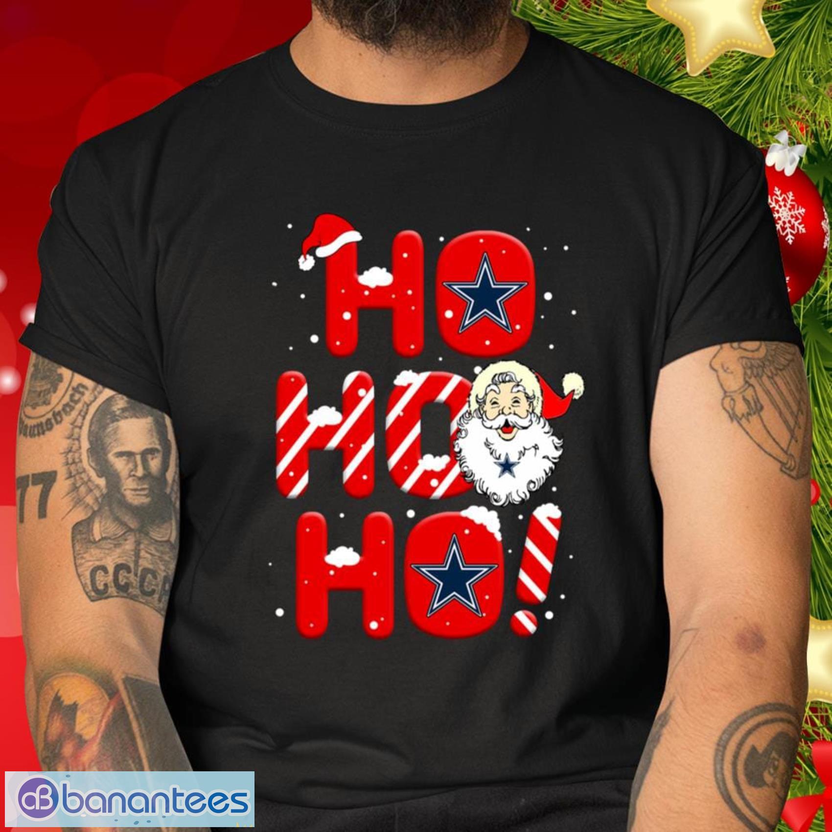 Dallas Cowboys NFL Football Ho Ho Ho Santa Claus Merry Christmas Shirt T  Shirt - Banantees