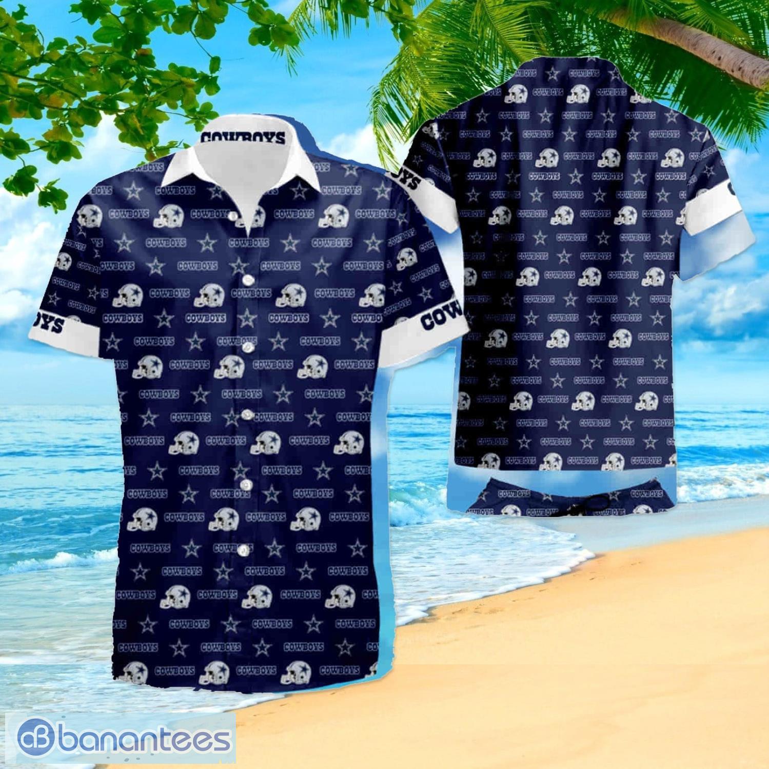 Dallas Cowboys NFL Flower 3D Hawaiian Shirt And Short For Fans - Banantees