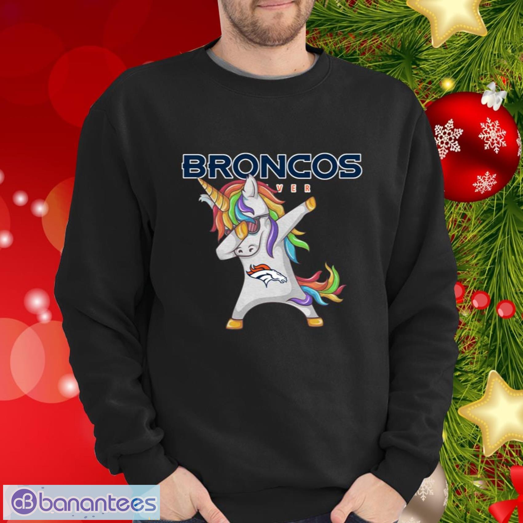 Denver Broncos NFL Football Funny Unicorn Dabbing Sports T Shirt