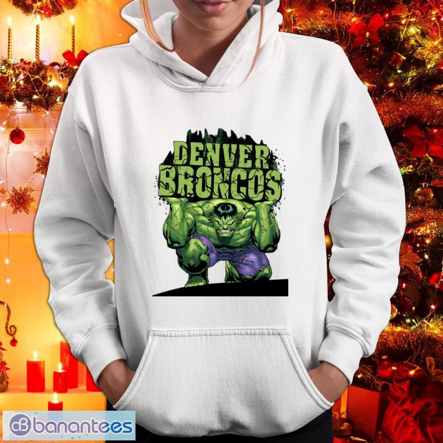 Denver Broncos NFL Football Incredible Hulk Marvel Avengers Sports T Shirt