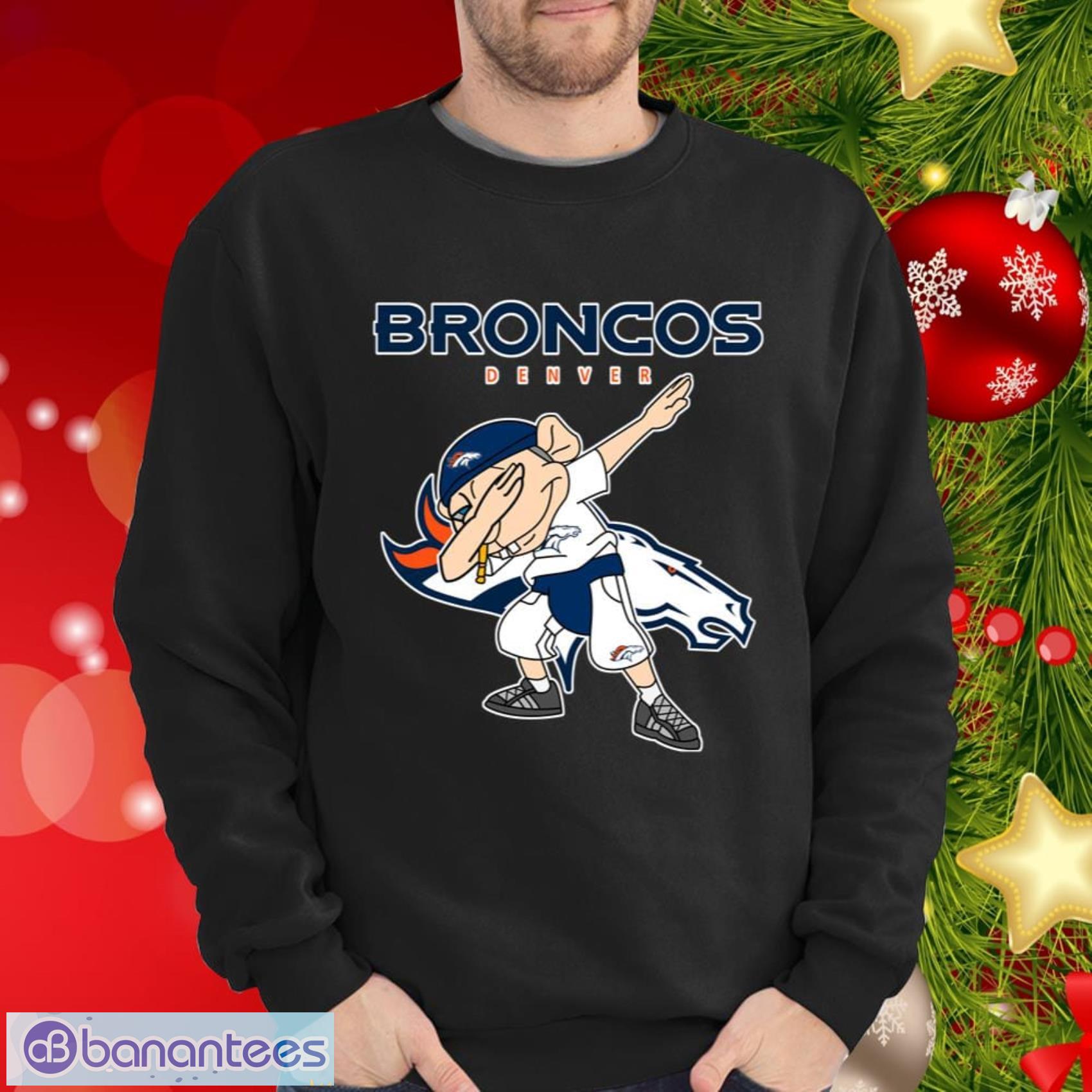 NFL Team Apparel Denver BRONCOS Hoodie Round Neck Gray