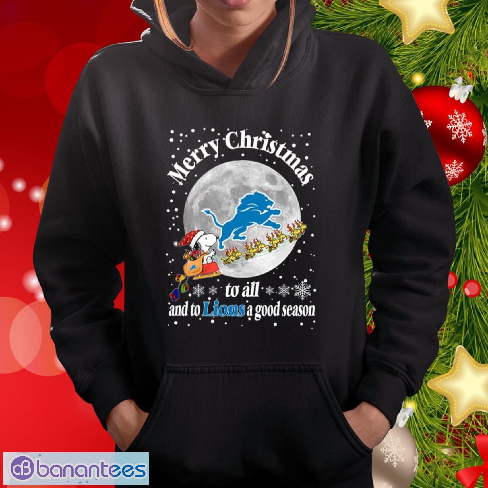 Detroit Lions Merry Christmas To All And To Lions A Good Season NFL  Football Sports T Shirt - Banantees