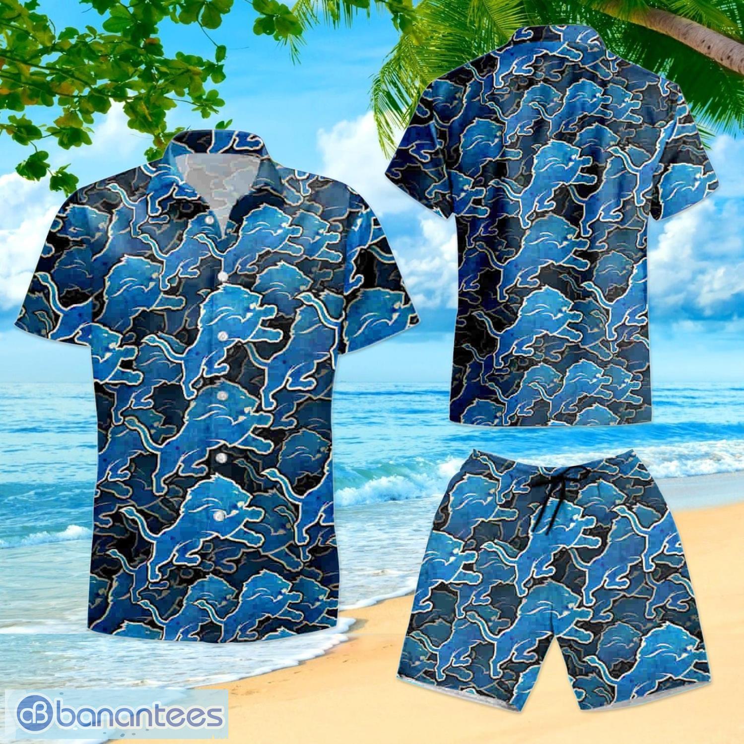 Detroit Lions Hawaiian Shirt And Shorts Mens Detroit Lions Shirts