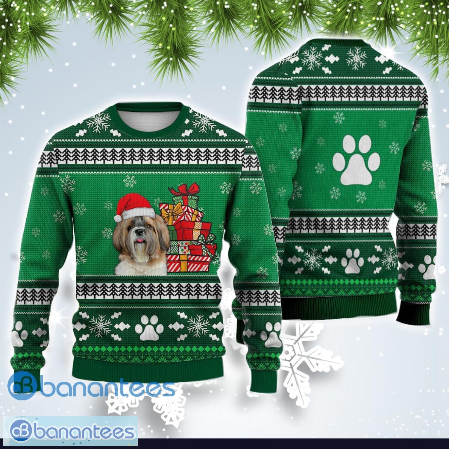 Shih tzu 2025 christmas sweater