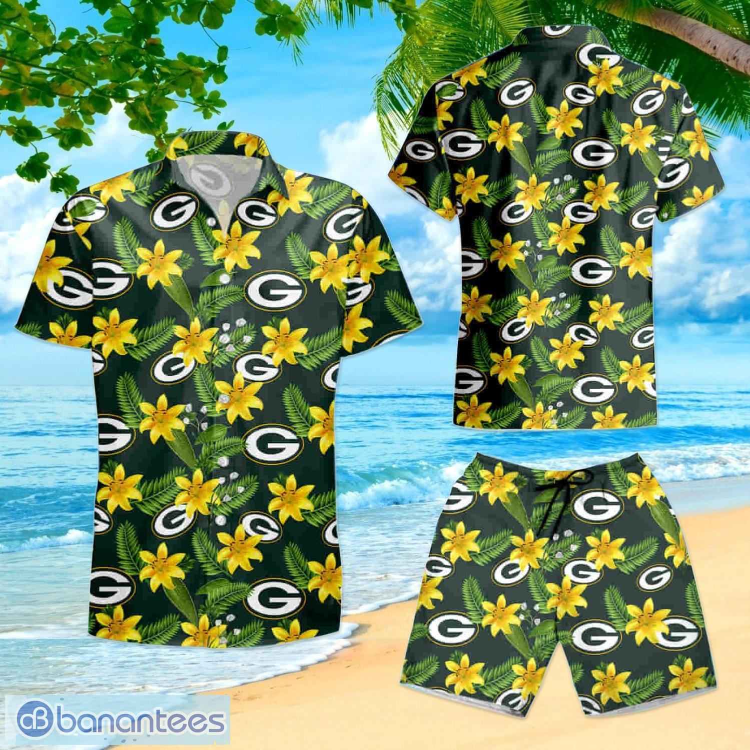 Green Bay Packers NFL Floral Summer Gift Hawaiian Shirt - Banantees