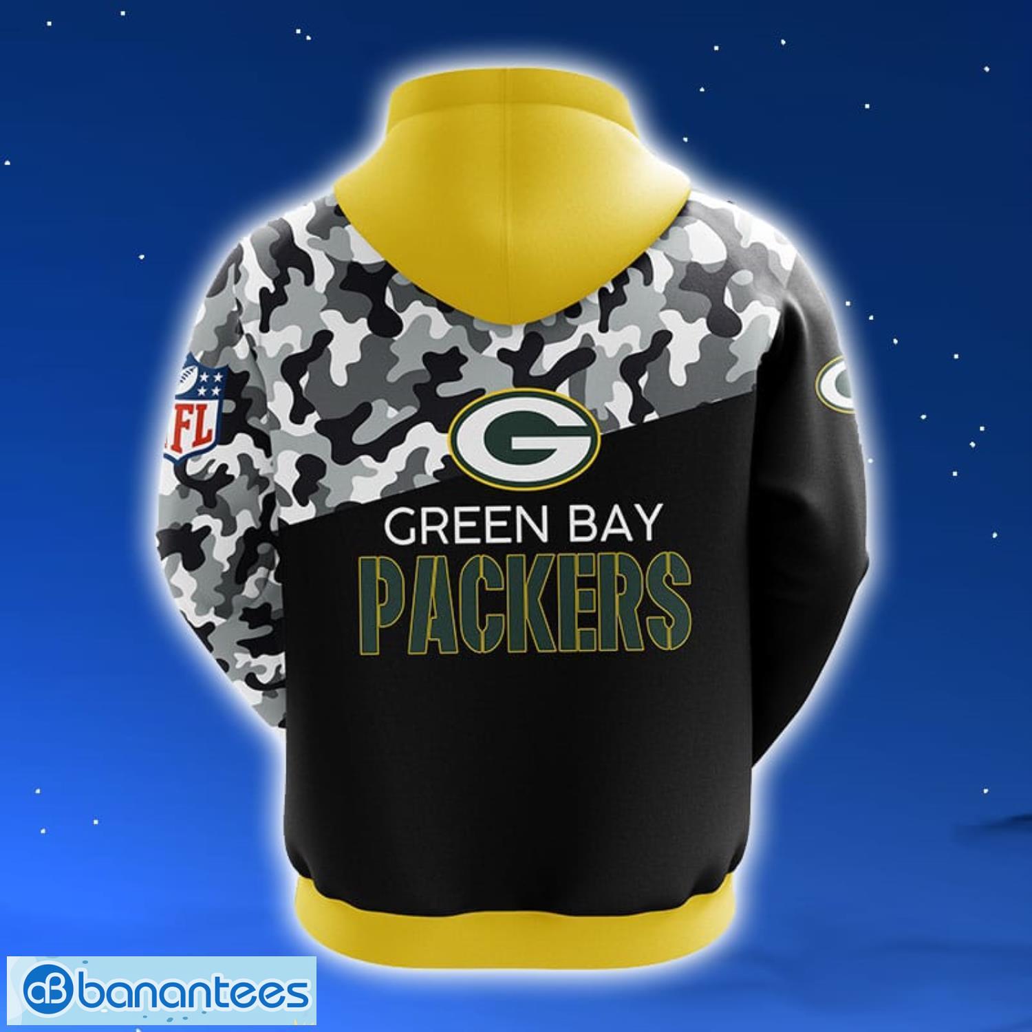Green Bay Packers NFL Camouflage Yellow 3D Hoodie Zip Hoodie For Men And Women Sport Gift Product Photo 2