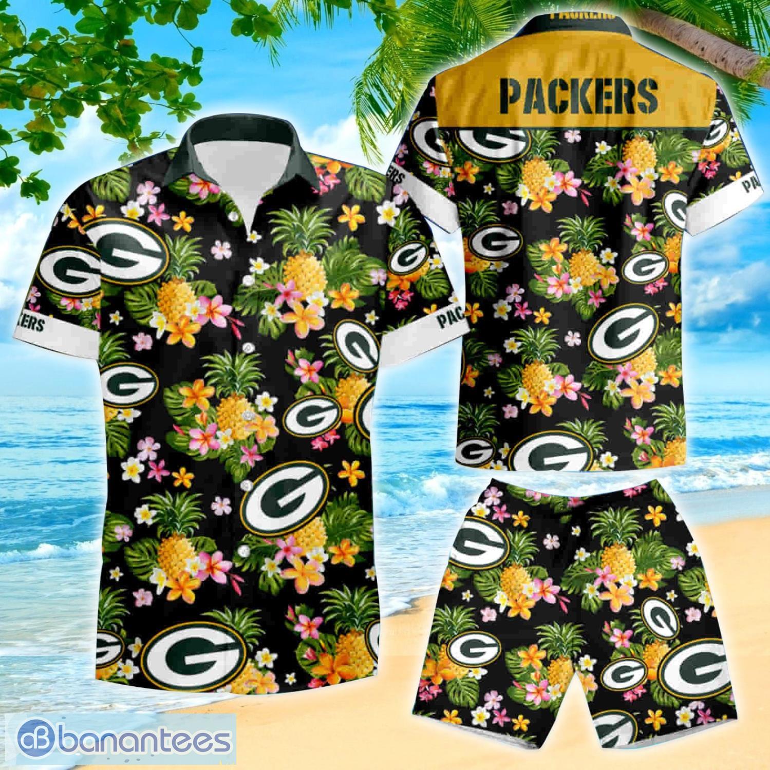 Green Bay Packers Helmet Tropical Summer Hawaiian Shirt And Shorts Best  Gift For Summer Vacation - Banantees