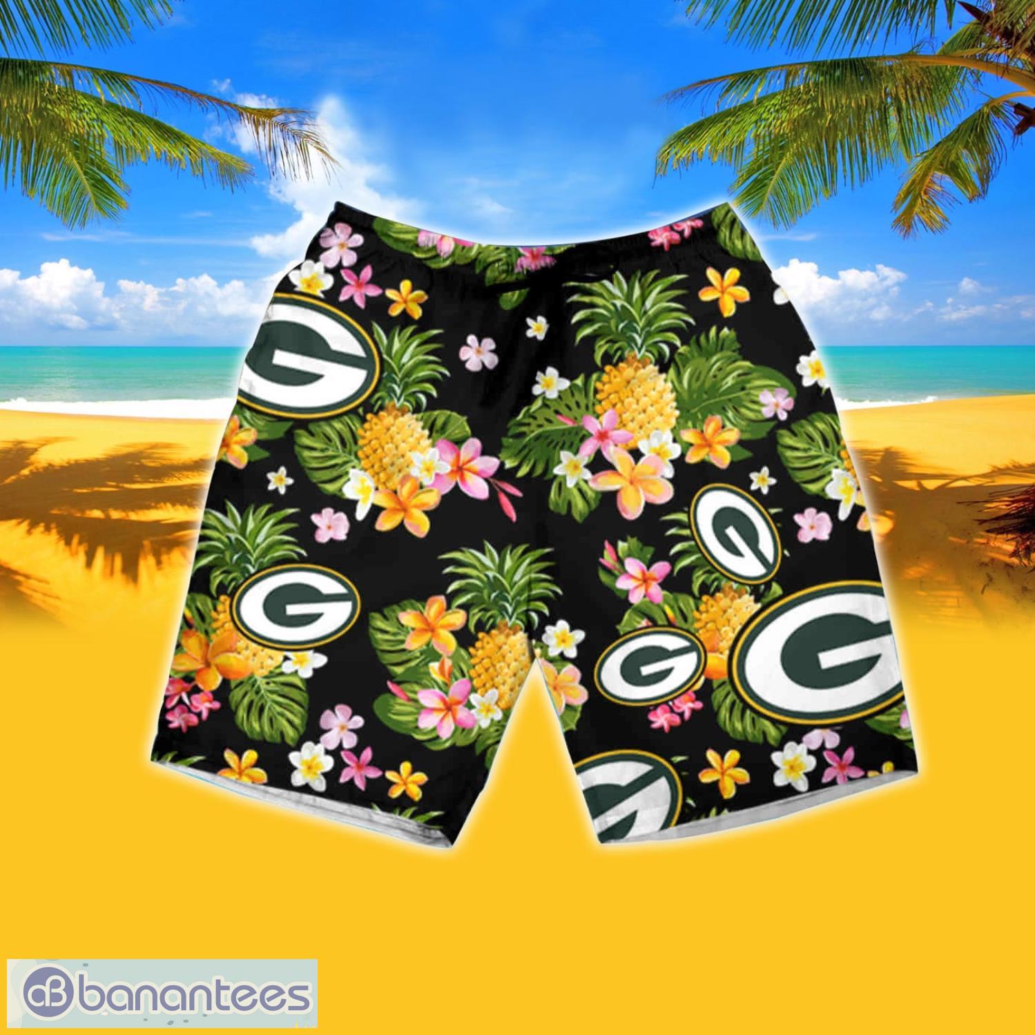 Green Bay Packers Custom Name NFL Hawaiian Shirt And Shorts Gift For Men  And Women Fans - Banantees