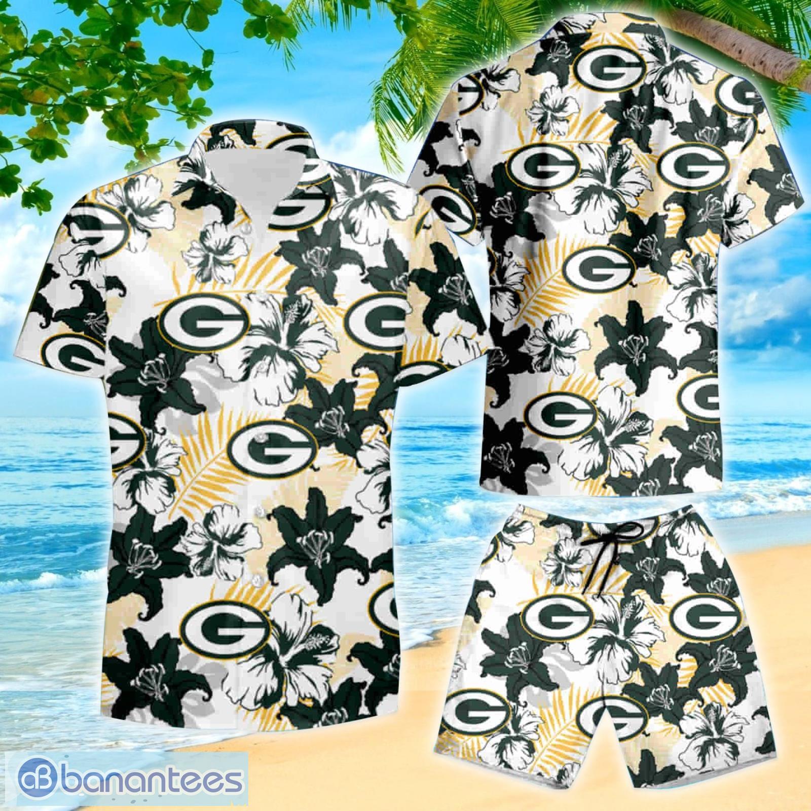 Green Bay Packers Tropical Hawaiian Shirt And Shorts Summer Beach Set -  Banantees