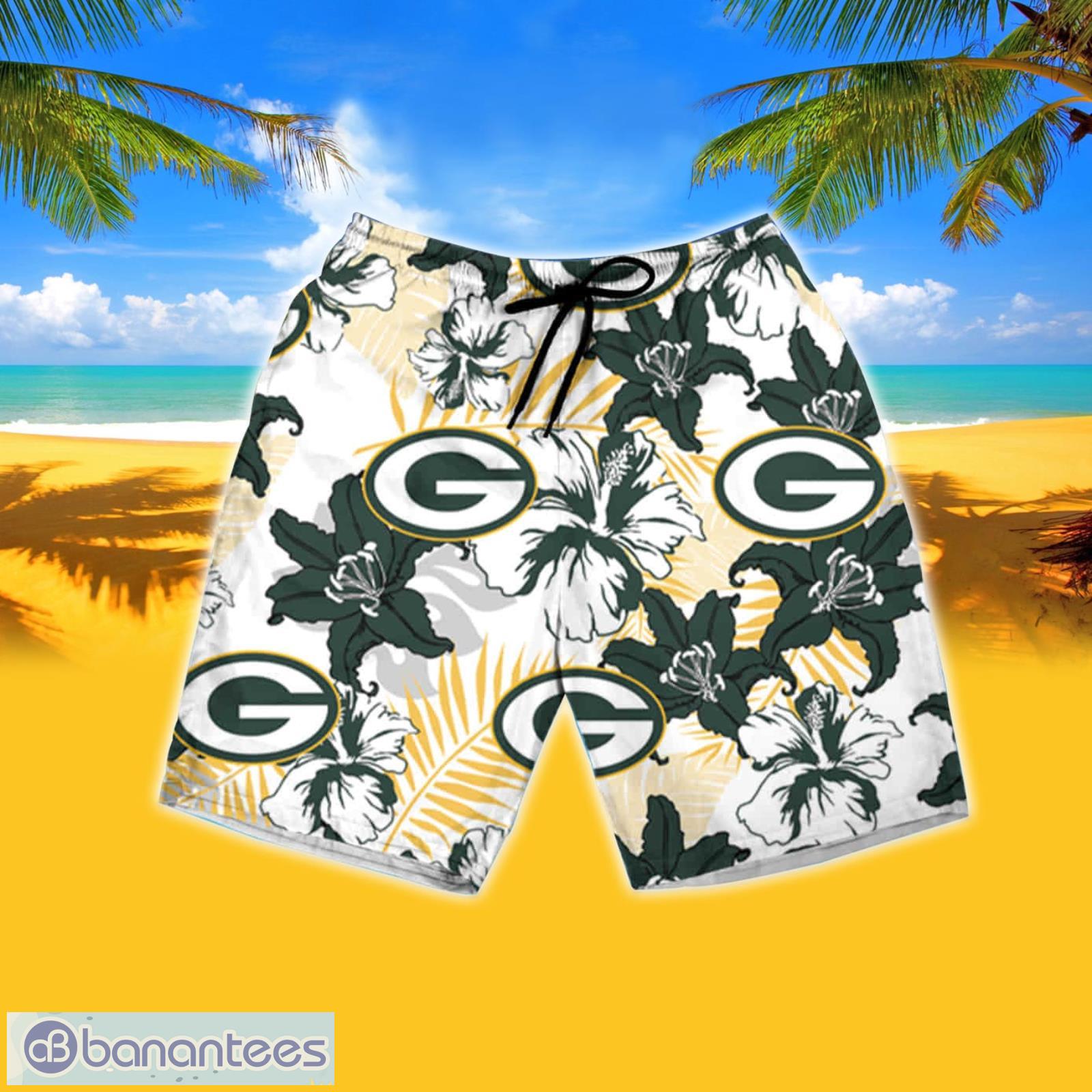 Green Bay Packers Tropical Hawaiian Shirt And Shorts Summer Beach Set -  Banantees